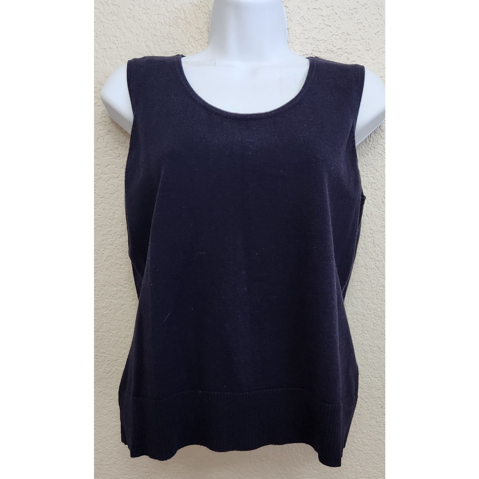 Other Peter Nygard Blue Round Neck Sleeveless Sweater Top Large Size L / US 10 / IT 46 - 1 Thumbnail