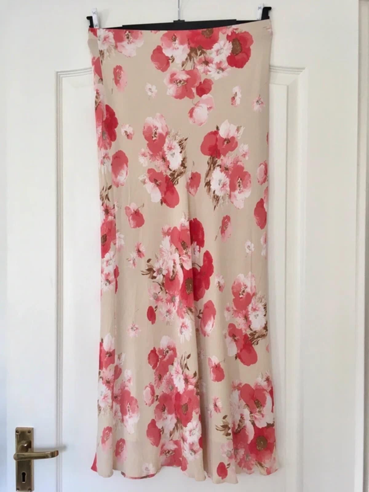 Other Gold by Michael H vintage y2k maxi floral pink summer skirt Size 30" / US 8 / IT 44 - 4 Thumbnail