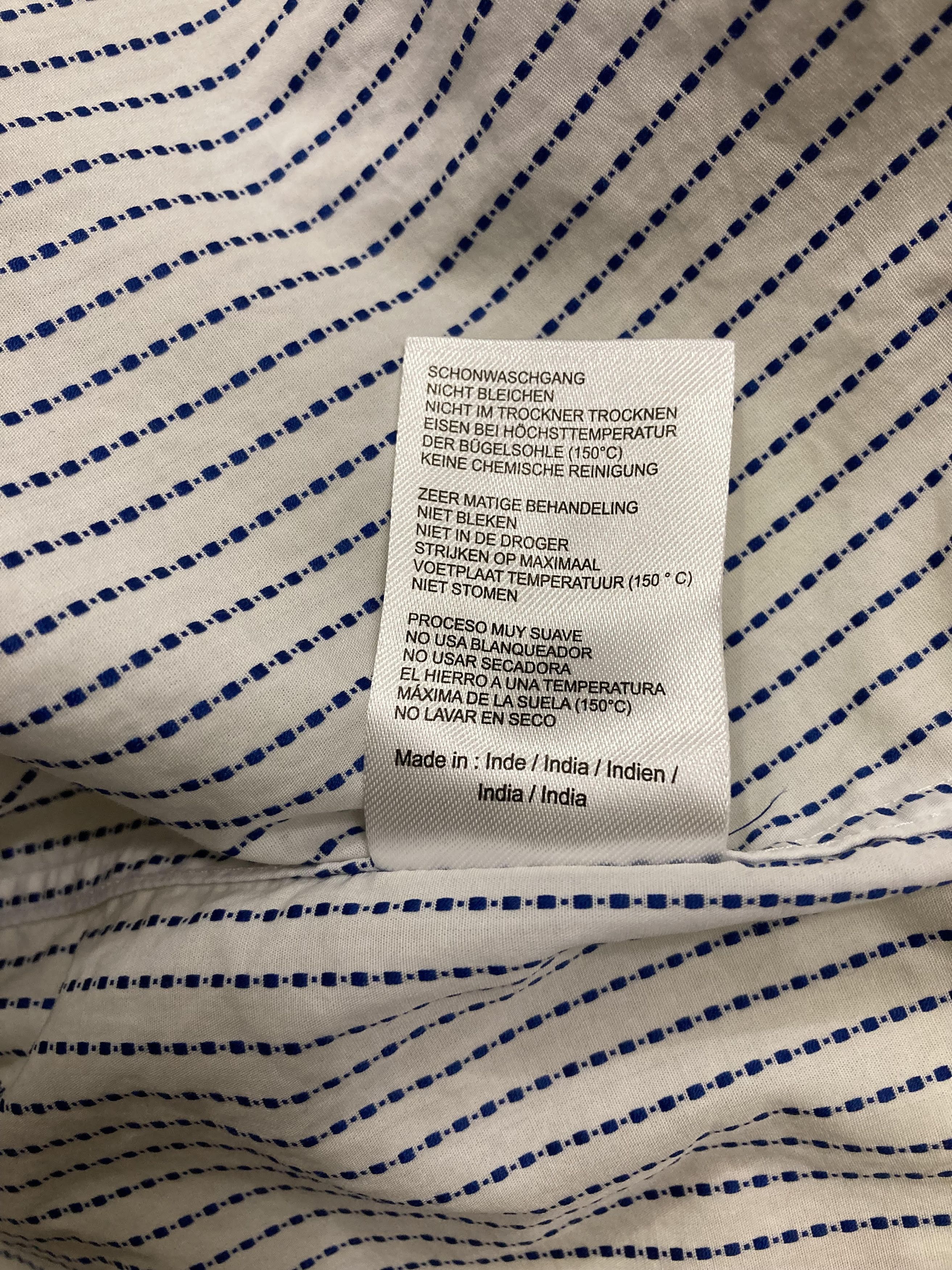 De Fursac Vintage De Fursac Designer Long Sleeve Blue Striped Shirt Size US XL / EU 56 / 4 - 7 Thumbnail