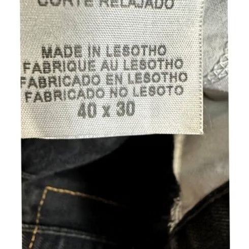 Levi's Levis 550 Jeans Men 40X30 Black Relaxed Fit Straight Denim 5 Pockets Red Tab Casual Straight Adult Mens Jeans Size US 40 / EU 56 - 7 Thumbnail