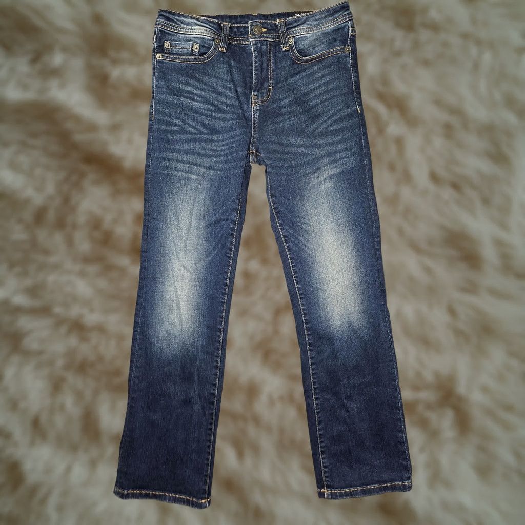 Buffalo David Bitton Buffalo David Bitton Jeans Mens Slim Boot Fit Distressed Medium Blue Denim Pants Pockets Leather Patch Logo 14 King Size US 28 / EU 44 - 1 Thumbnail