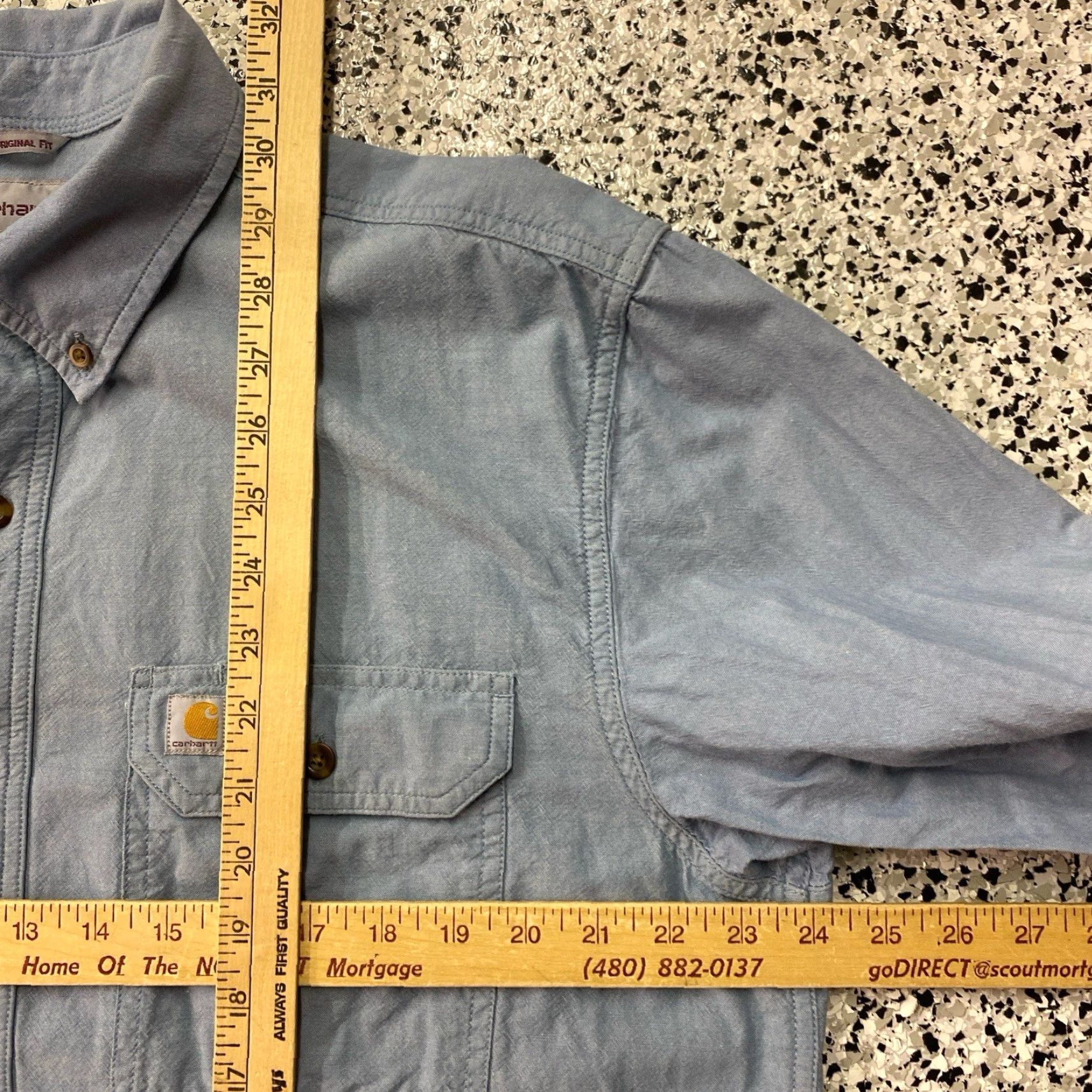 Carhartt VINTAGE Carhartt Denim Button Down Shirt L Large Blue Cotton 90s Western Workwear Mens Button-Up Size US L / EU 52-54 / 3 - 3 Thumbnail