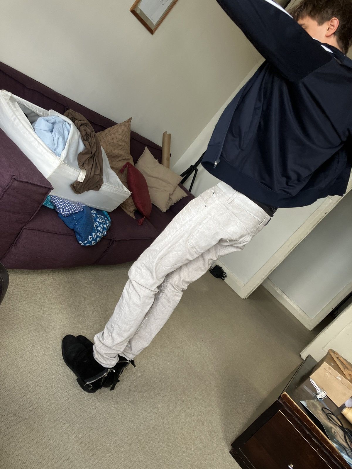 Pierre Balmain Offwhite balmain skinny jeans Size US 30 / EU 46 - 3 Thumbnail