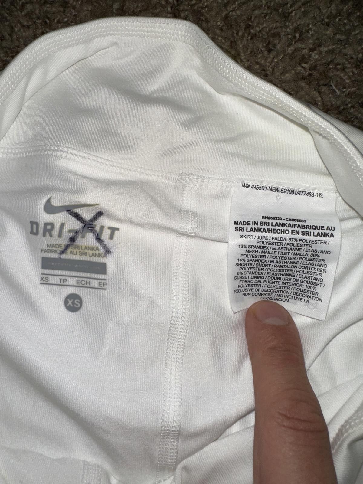Nike Nike Women’s Power White/Black Skort Size 26" / US 2 / IT 38 - 3 Thumbnail