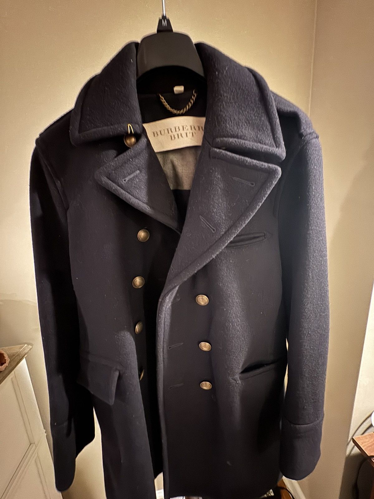 Burberry Burberry Navy Cashmere / Wool Coat Size US M / EU 48-50 / 2 - 1 Thumbnail