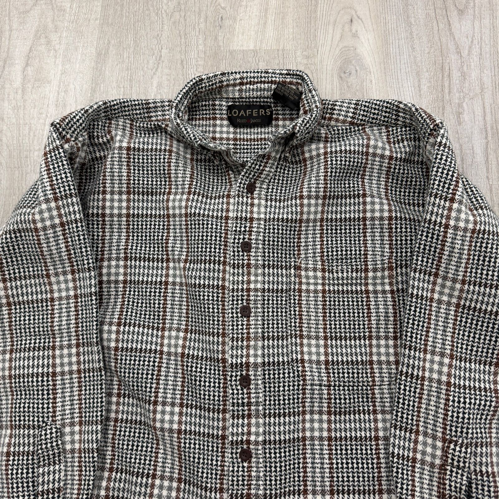 Vintage Vintage Loafers Reed St James Houndstooth Button Shirt Large Size US L / EU 52-54 / 3 - 2 Thumbnail