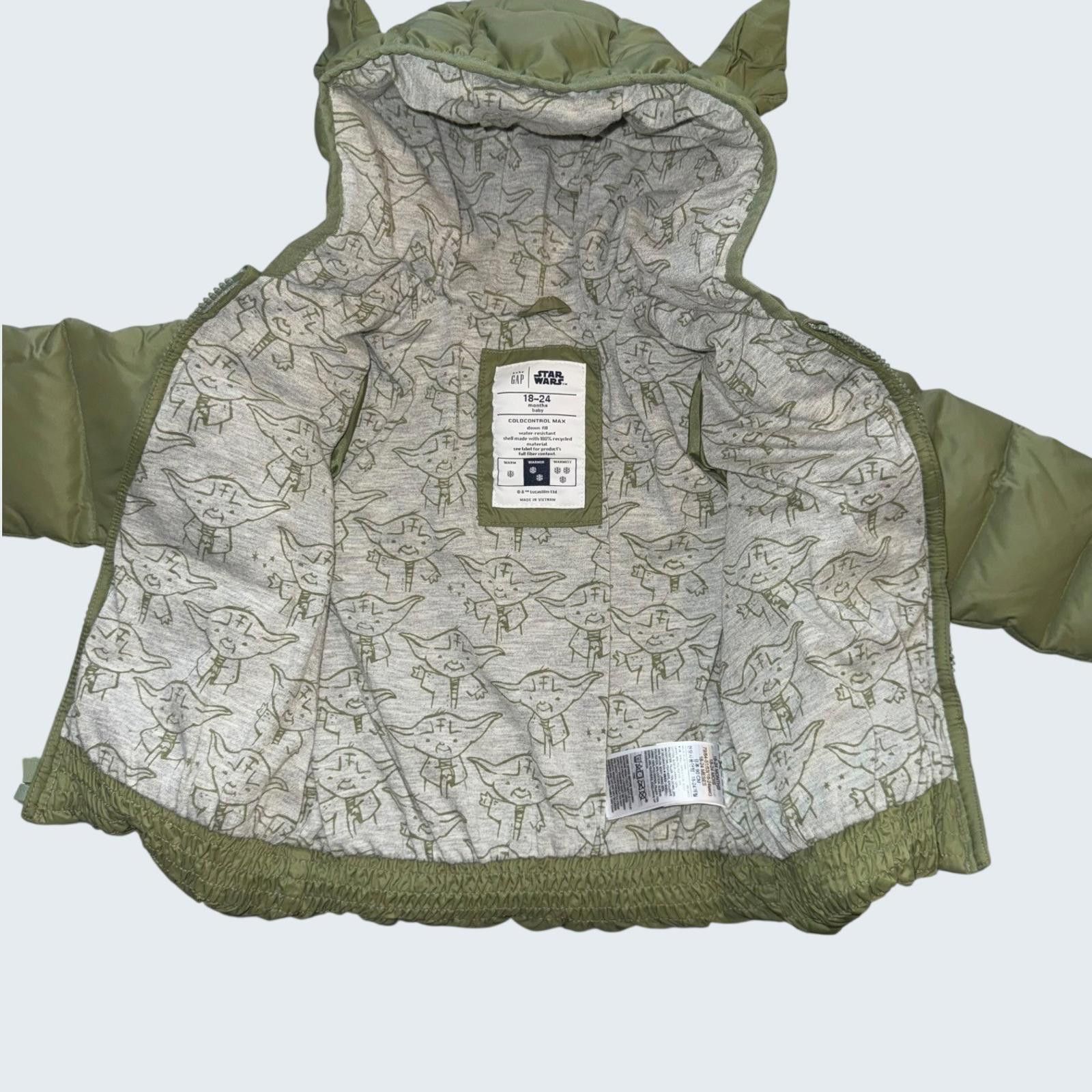 Other Baby Gap Star Wars Yoda Puffer Jacket Olive Green 18-24 M Size US XXS / EU 40 - 3 Thumbnail
