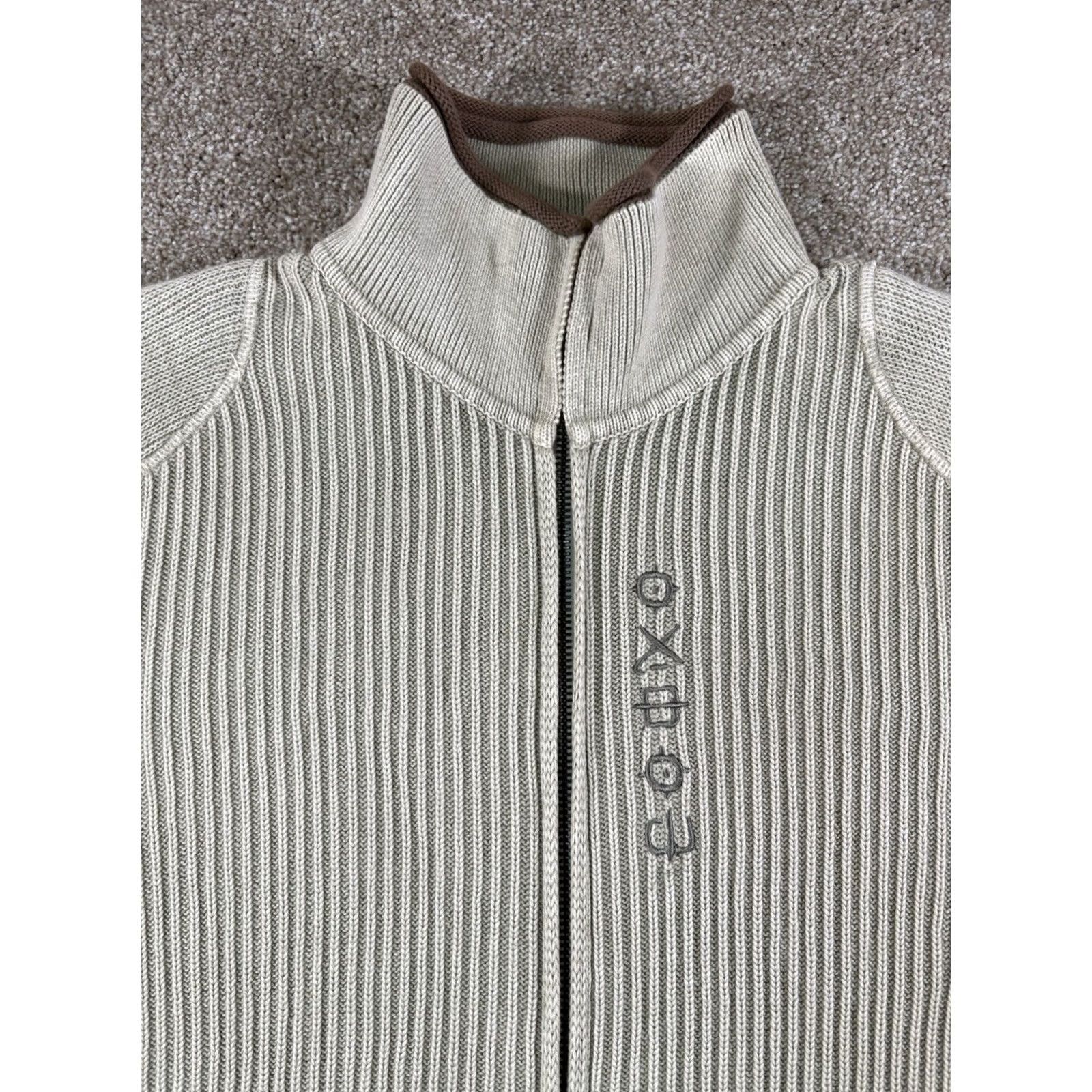 Vintage VINTAGE Oxbow Full Zip Sweater Embroidered Beige Men’s Size L Slim Fit Sweater Casual 90s Y2K Retro Unisex Adults Size US L / EU 52-54 / 3 - 4 Thumbnail