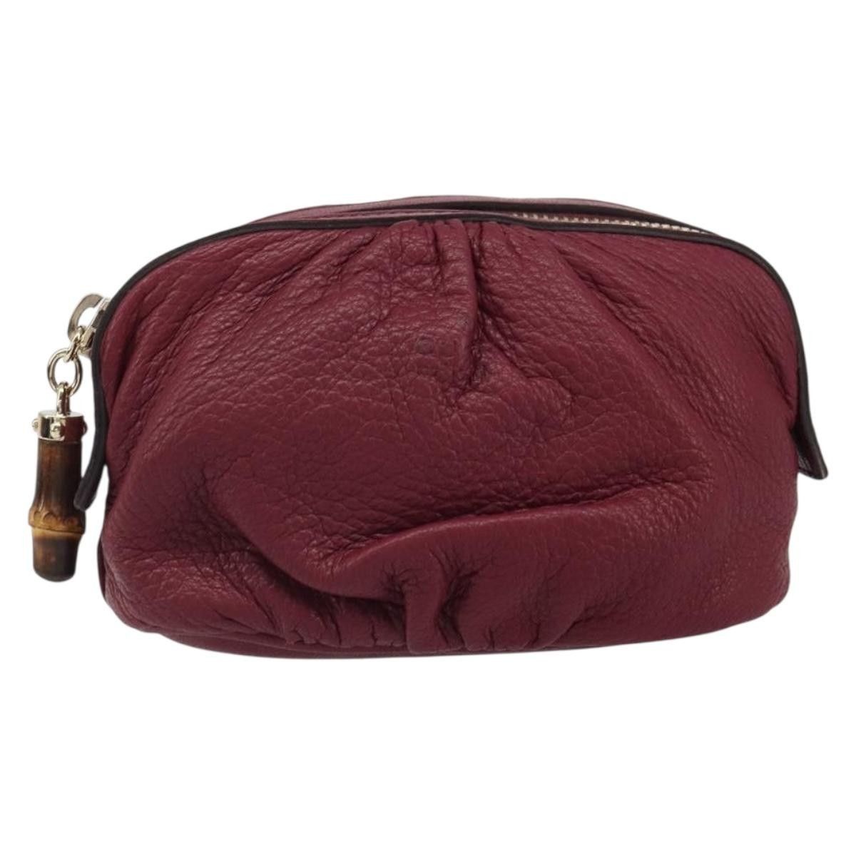 Gucci Gucci Bamboo Pouch Leather Size ONE SIZE - 1 Thumbnail