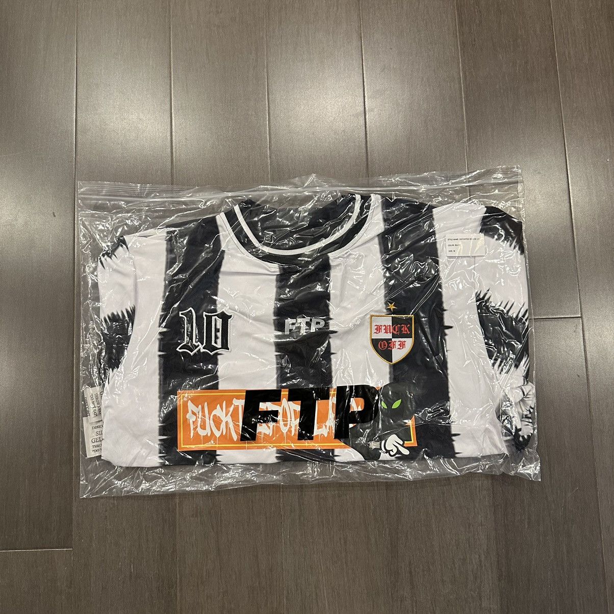 Fuck The Population FTP Blurred Vision Distorted Soccer Jersey White Size US M / EU 48-50 / 2 - 3 Thumbnail