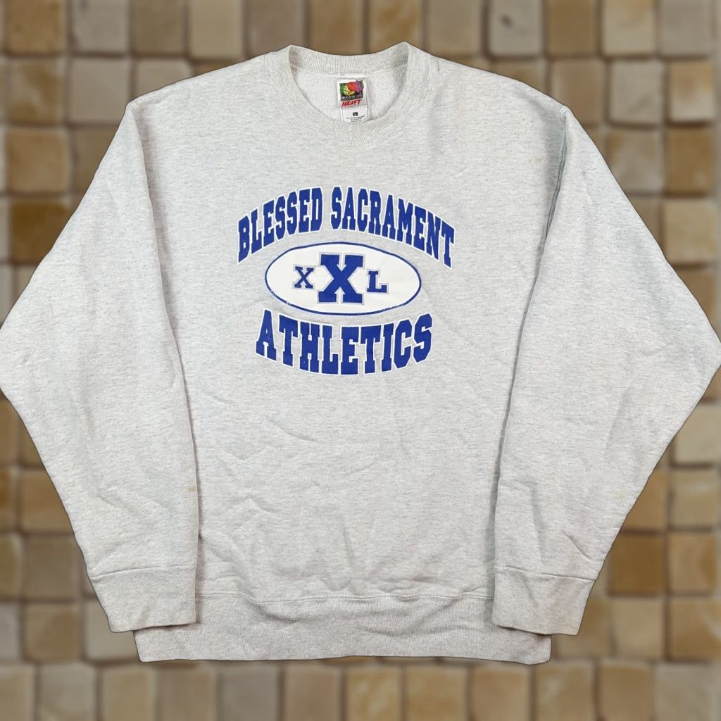 Fruit Of The Loom VINTAGE Blessed Sacrament Size L Religious Jesus Pullover Crewneck Sweatshirt Nike Size US L / EU 52-54 / 3 - 1 Thumbnail