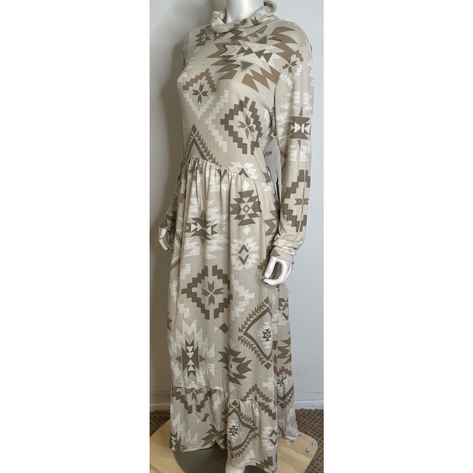 Double D Ranch Double D Ranch Mesa Sunrise Dress Long XL NWT SW Beaded Tan Size XL / US 12-14 / IT 48-50 - 4 Thumbnail