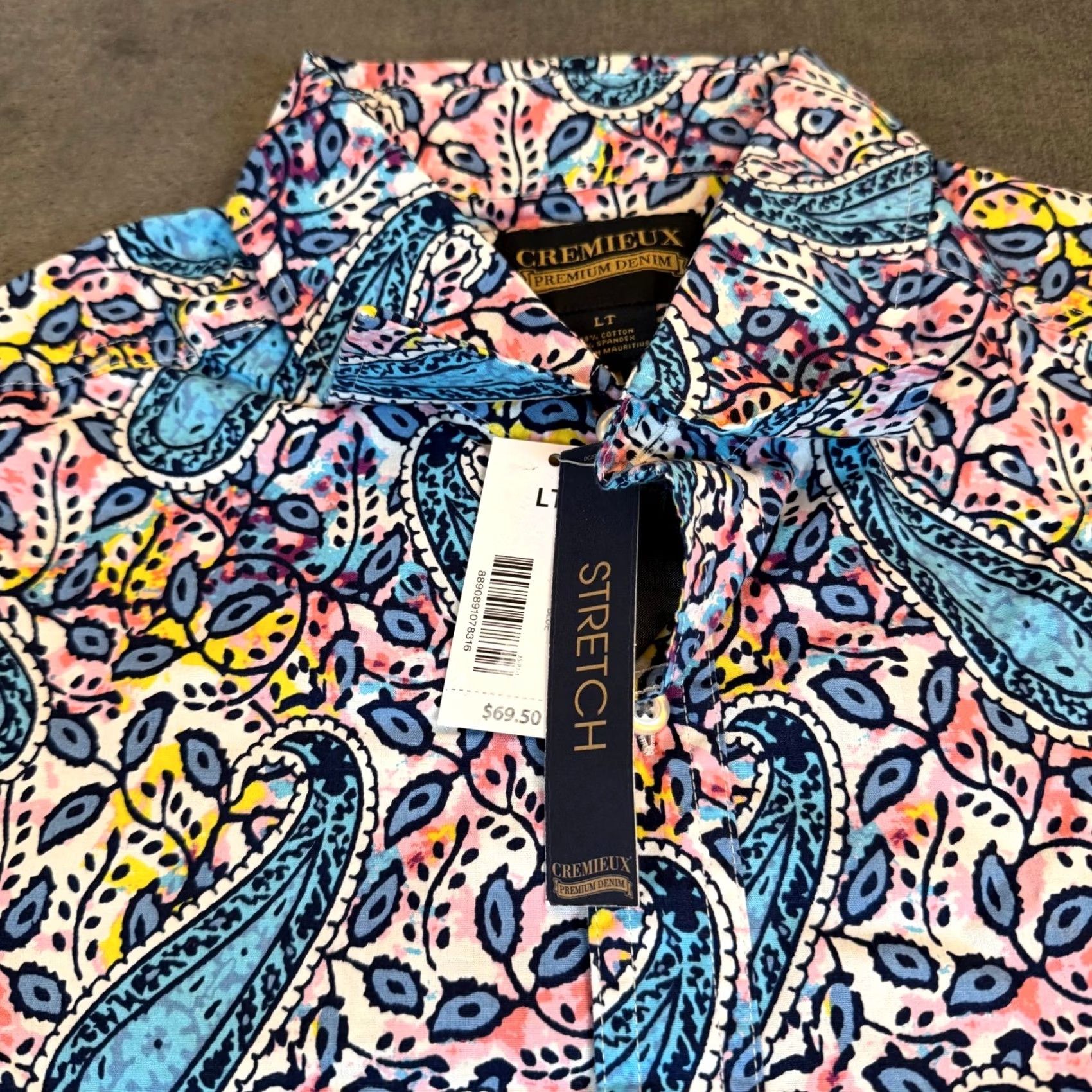 Cremieux Cremieux Button-Up Shirt Mens Large Tall Multicolor Paisley NWT Size US L / EU 52-54 / 3 - 4 Thumbnail