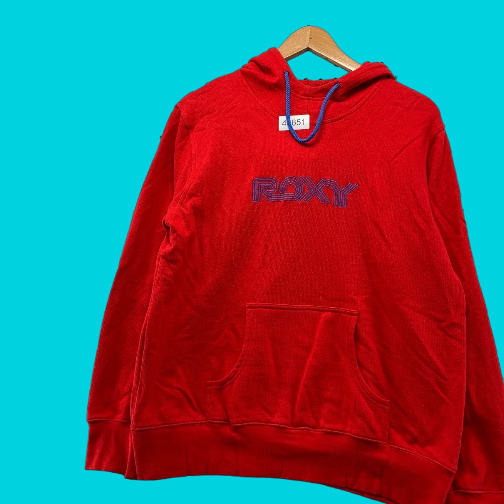 Vintage ROXY Hoodie Women Medium Red Surf Hooded Fleece Pullover Sweatshirt Size M / US 6-8 / IT 42-44 - 1 Thumbnail