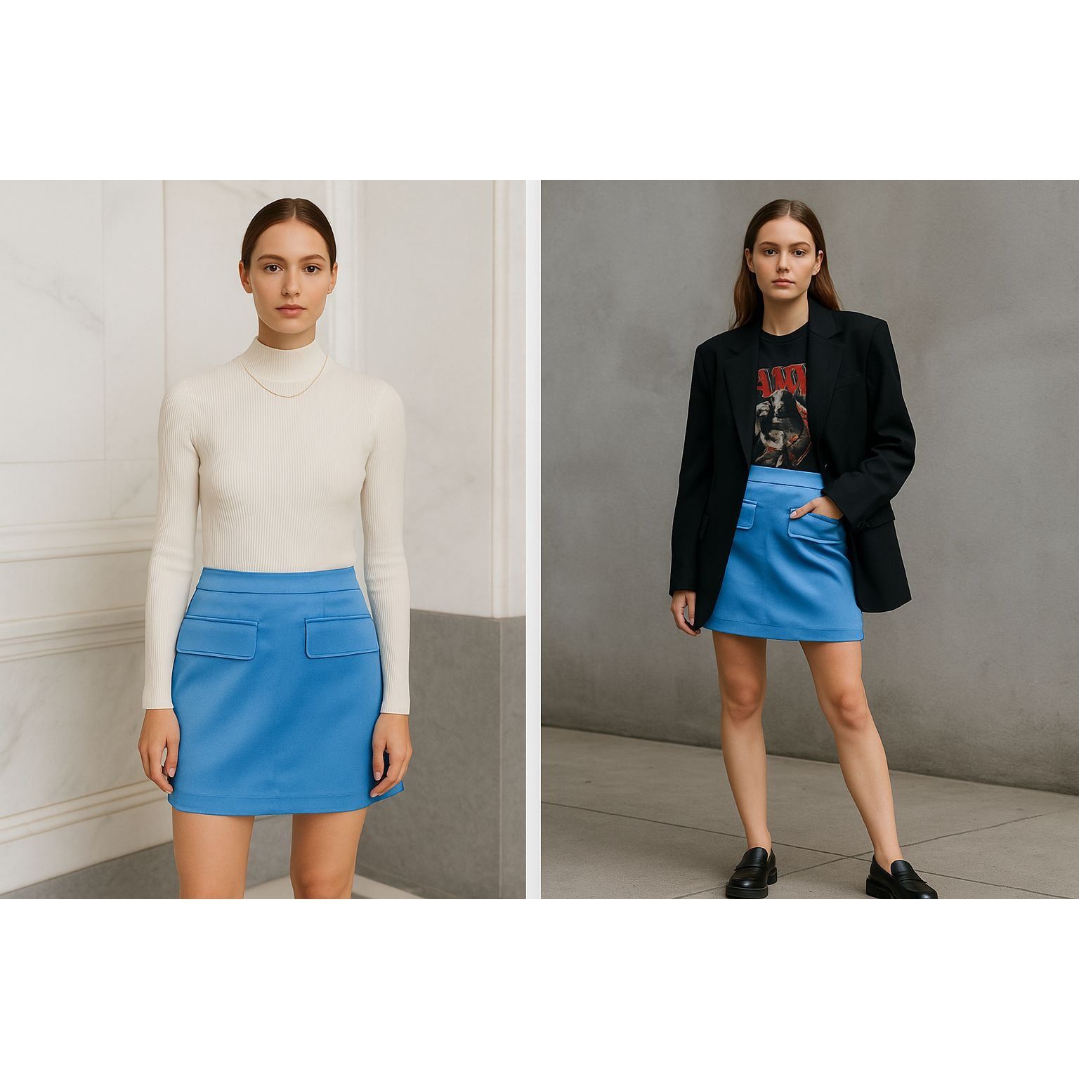 Baum und Pferdgarten Baum Und Pferdgarten Women’s Satin Skirt Blue 6 Quiet Luxury Size 28" / US 6 / IT 42 - 1 Thumbnail
