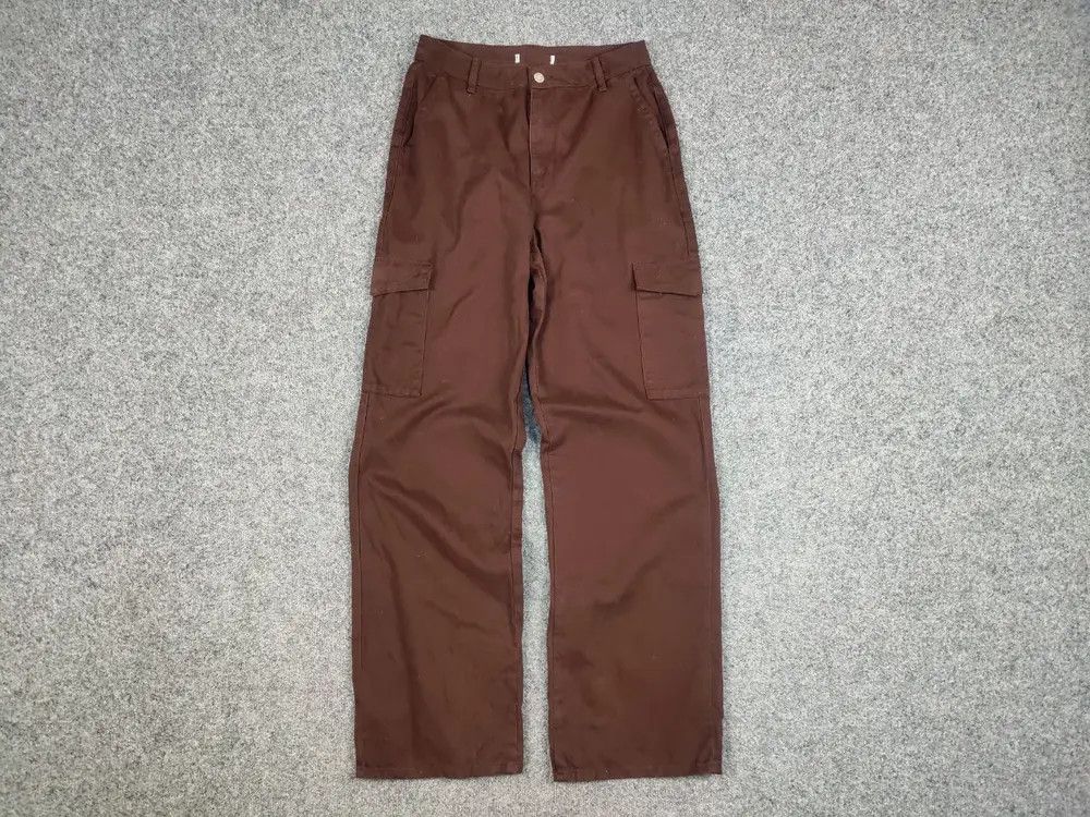 Japanese Brand Vintage 90's Japanese Brown Beggy Cargo Pants Y2K Hype Style Size US 30 / EU 46 - 5 Thumbnail