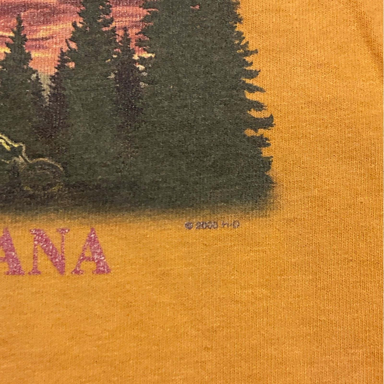 Harley Davidson 2000’s Harley-Davidson Kalispell, Montana Orange Graphic Tee Size US XL / EU 56 / 4 - 5 Thumbnail