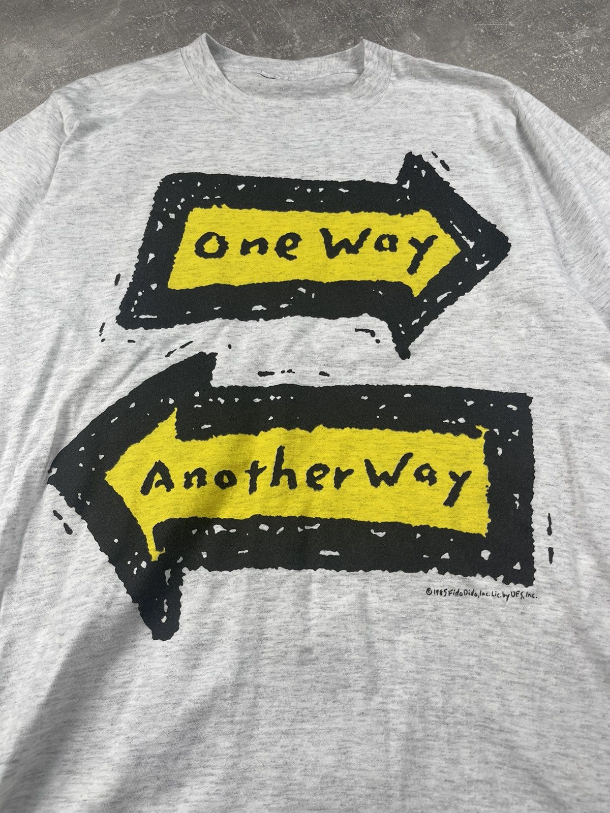 Vintage Vintage 80s Skate Back Logo "My Way" Gray Tee Size US M / EU 48-50 / 2 - 4 Thumbnail