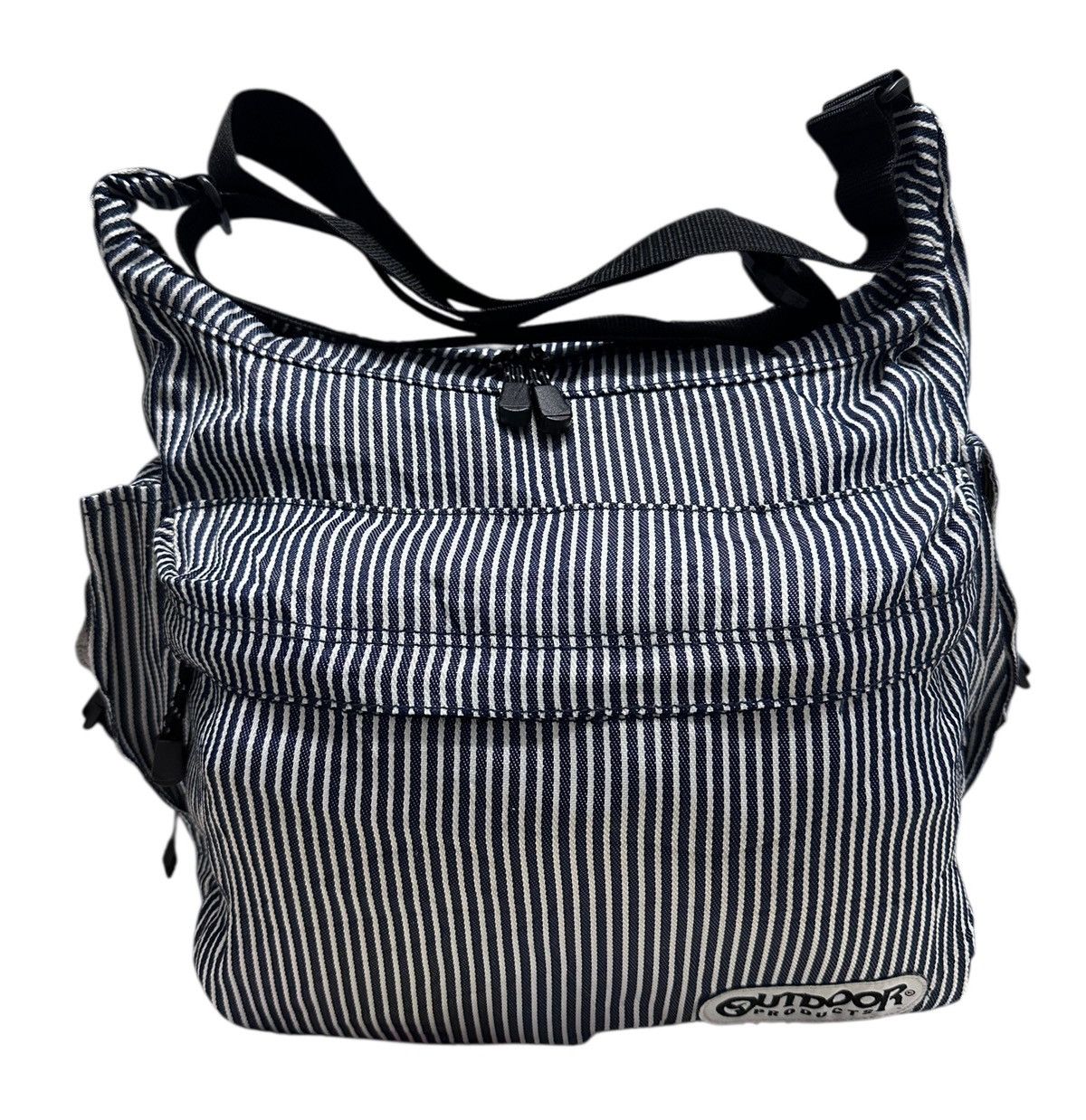 Japanese Brand Vintage 90s Outdoor Striped Railroad Crossbody Sling Bag Size ONE SIZE - 3 Thumbnail