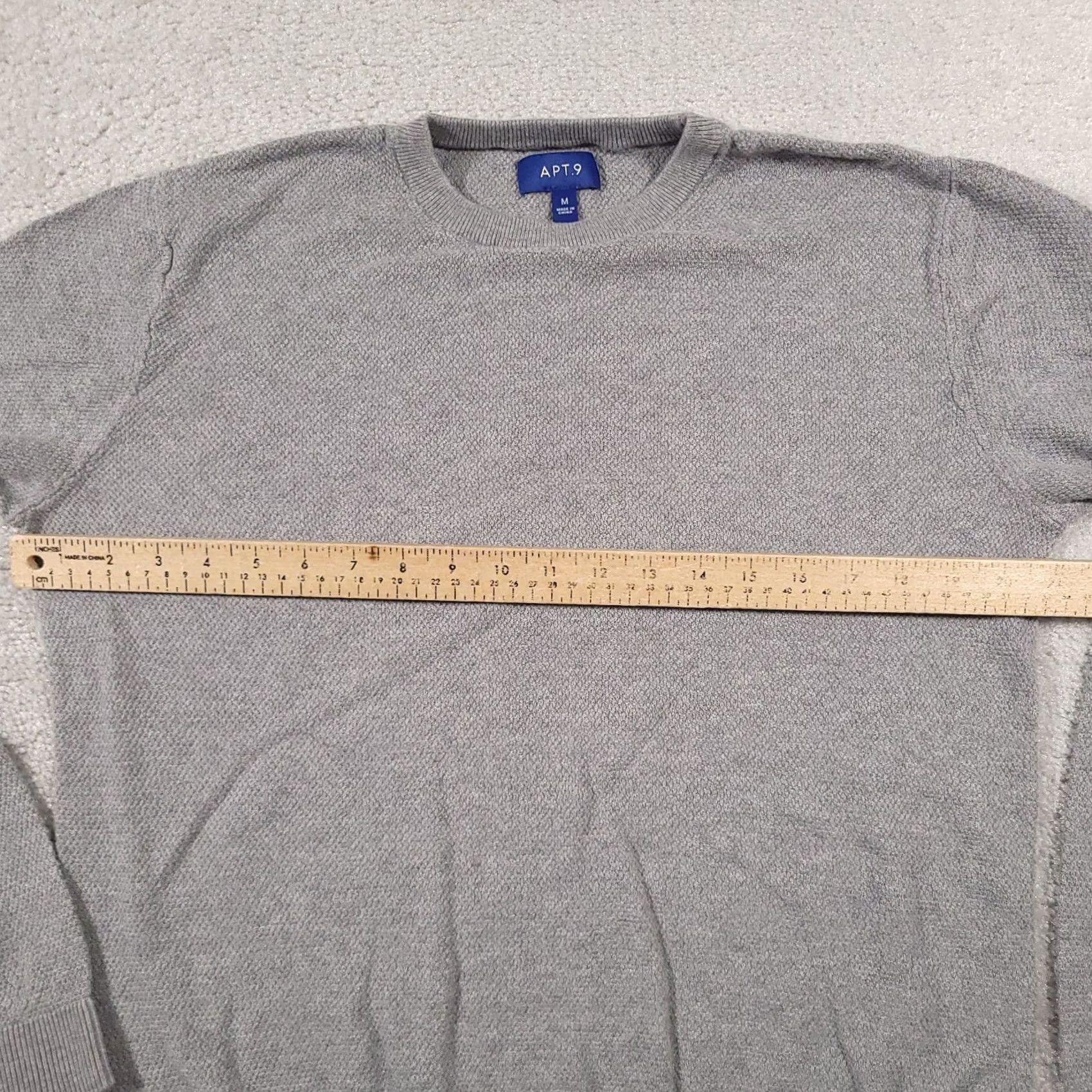 Apt. 9 APT 9 Sweater Women's Medium Grey Knit Long Sleeve Crew Neck Lightweight Casual Size M / US 6-8 / IT 42-44 - 4 Thumbnail