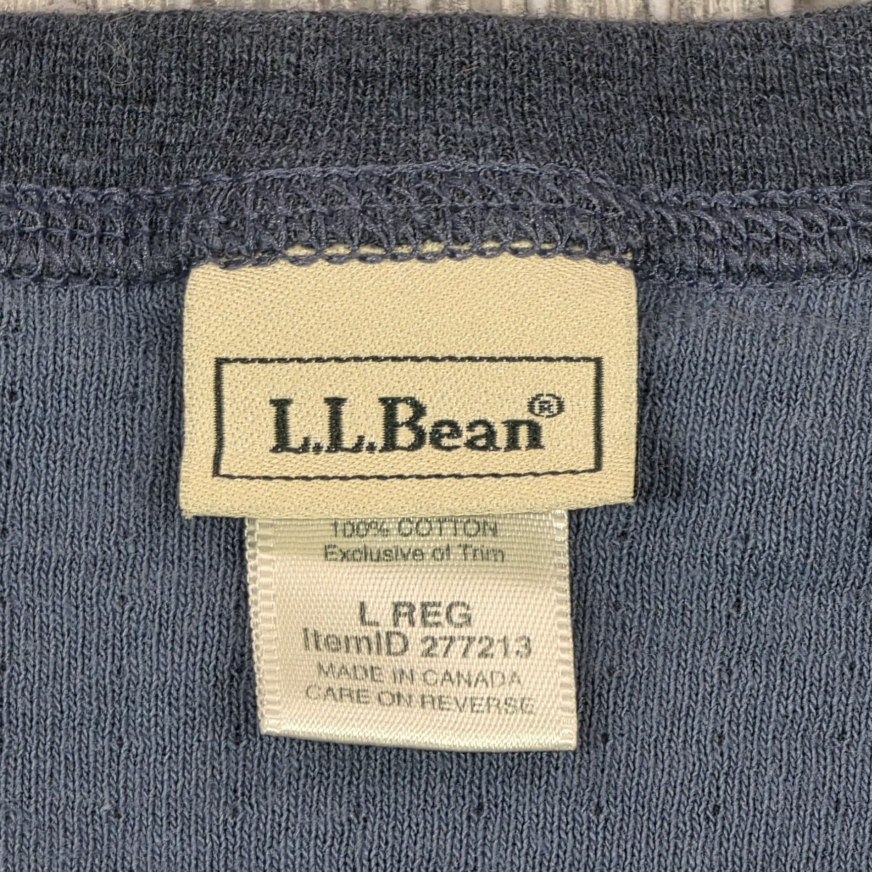 Vintage LL Bean Double Layer Long Sleeve Shirt Wool Blend Crew Neck Blue Mens L Reg Size US L / EU 52-54 / 3 - 6 Thumbnail