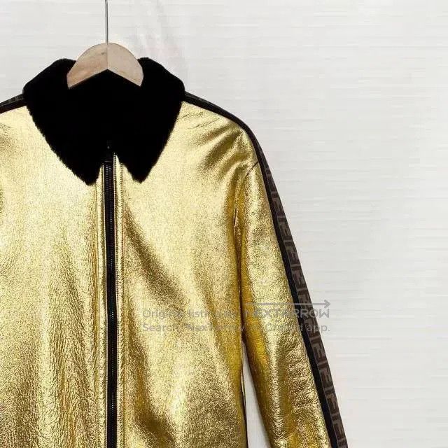 Fendi Fendi Gold Sheepskin Reversible Jacket. Size US M / EU 48-50 / 2 - 5 Thumbnail