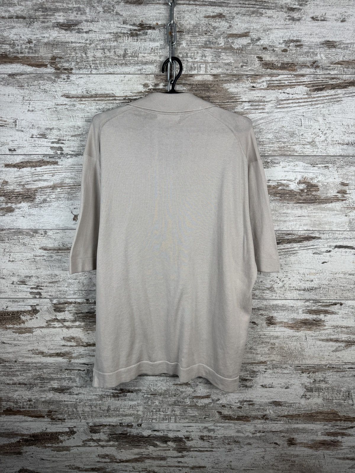 Thom Sweeney Mens Thom Sweeney luxury polos old money beige T-shirt tee Size US XL / EU 56 / 4 - 9 Thumbnail