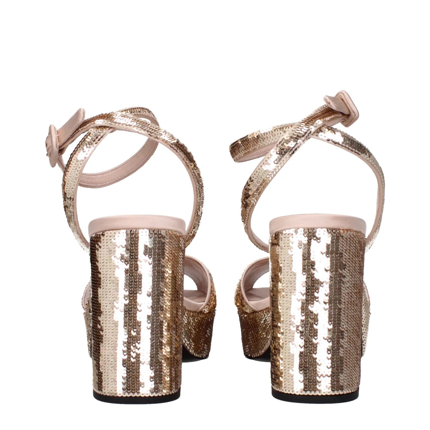 Prada ob1o1e1124 Sequins Sandals in Light Pink Size US 8.5 / IT 38.5 - 5 Thumbnail