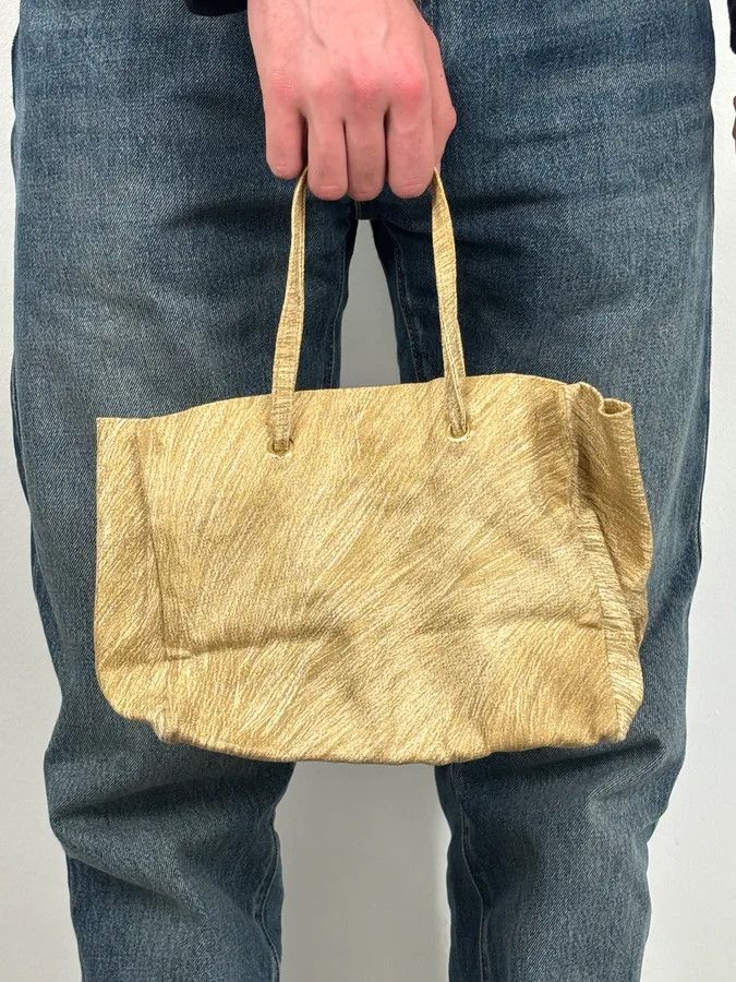 Roberto Cavalli Roberto Cavalli Gold Textured Tote Bag Size ONE SIZE - 3 Thumbnail