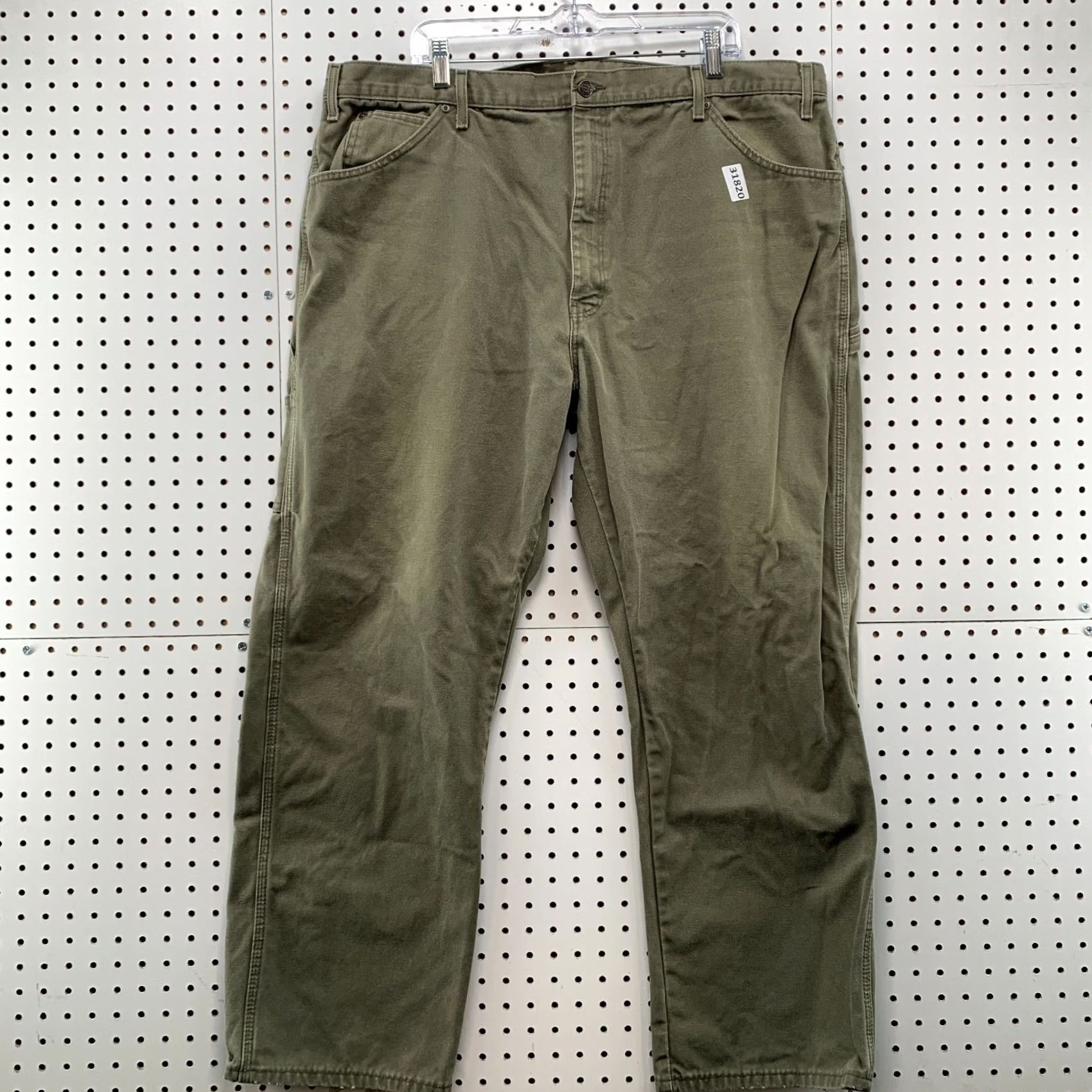 Dickies VINTAGE Dickies Carpenter Pants Mens 42X30 Moss Olive Green Canvas Workwear Size US 42 / EU 58 - 2 Thumbnail