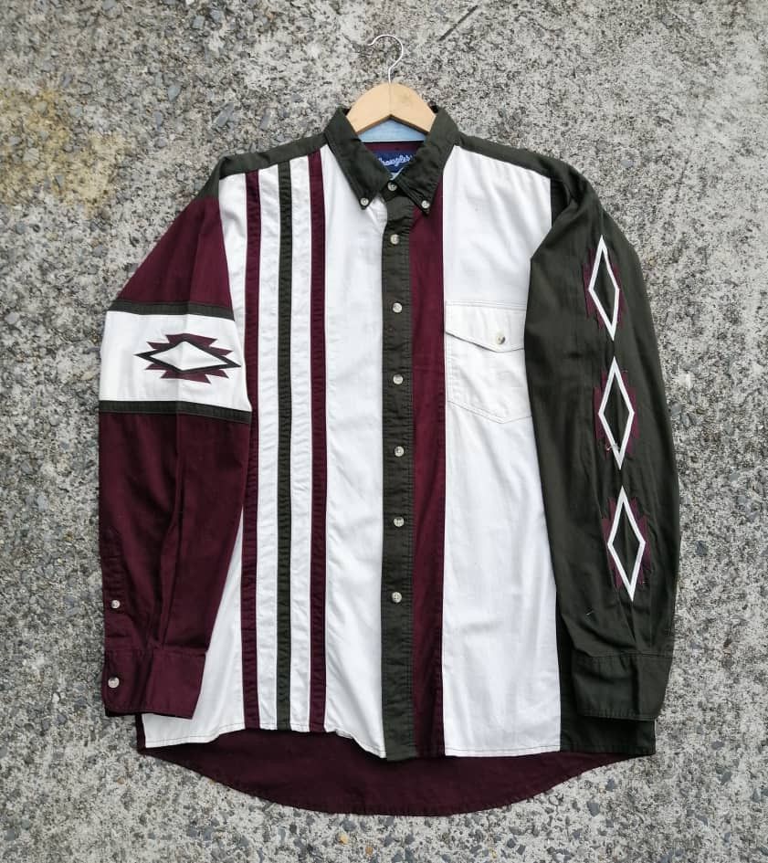 Wrangler Wrangler Navajo Button Downs Longsleeve Shirt Size US L / EU 52-54 / 3 - 1 Thumbnail