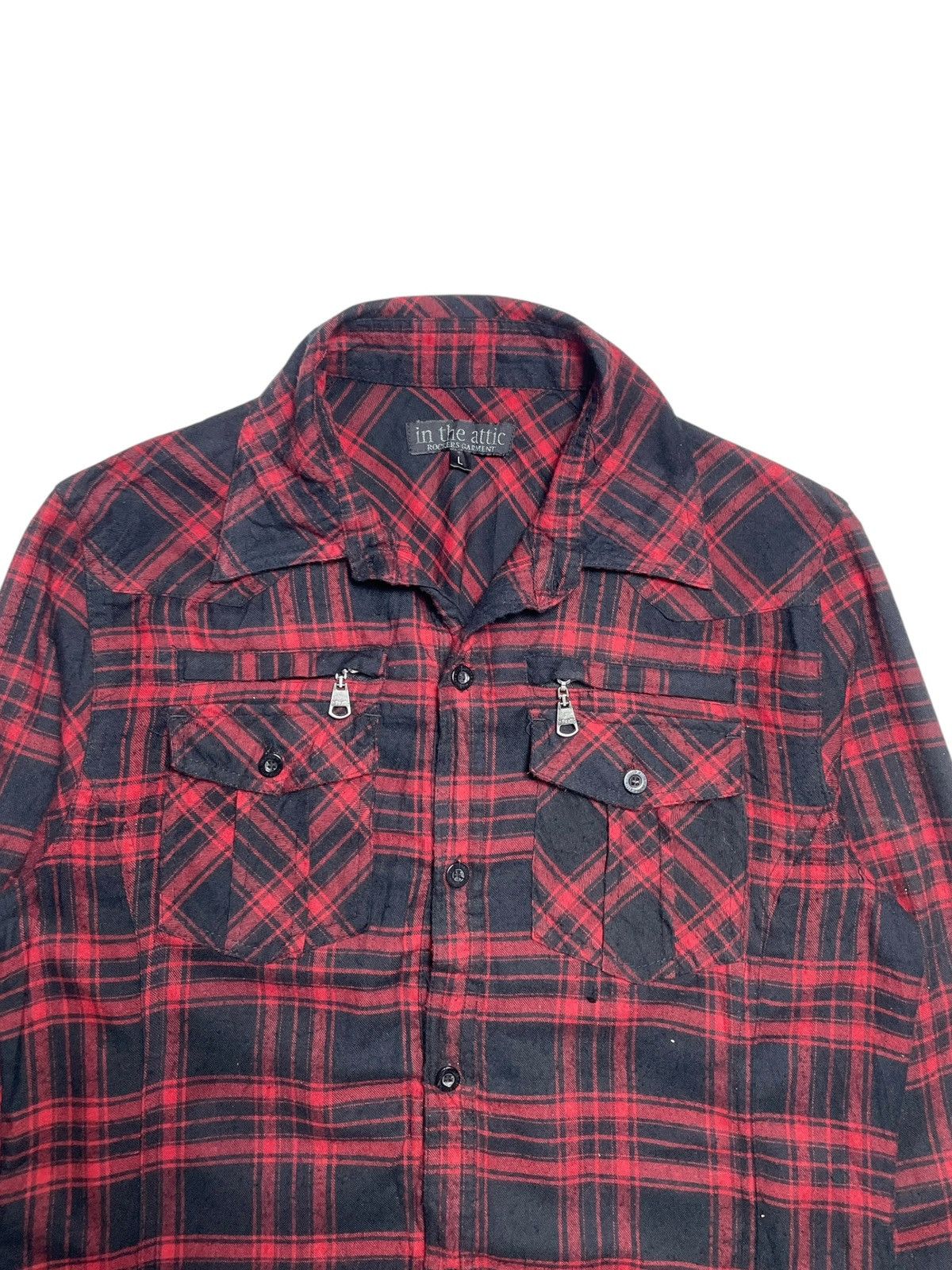 14th Addiction 2000’s In The Attic Rockers Garment - Plaid Zip Vkei Shirt Size US M / EU 48-50 / 2 - 4 Thumbnail