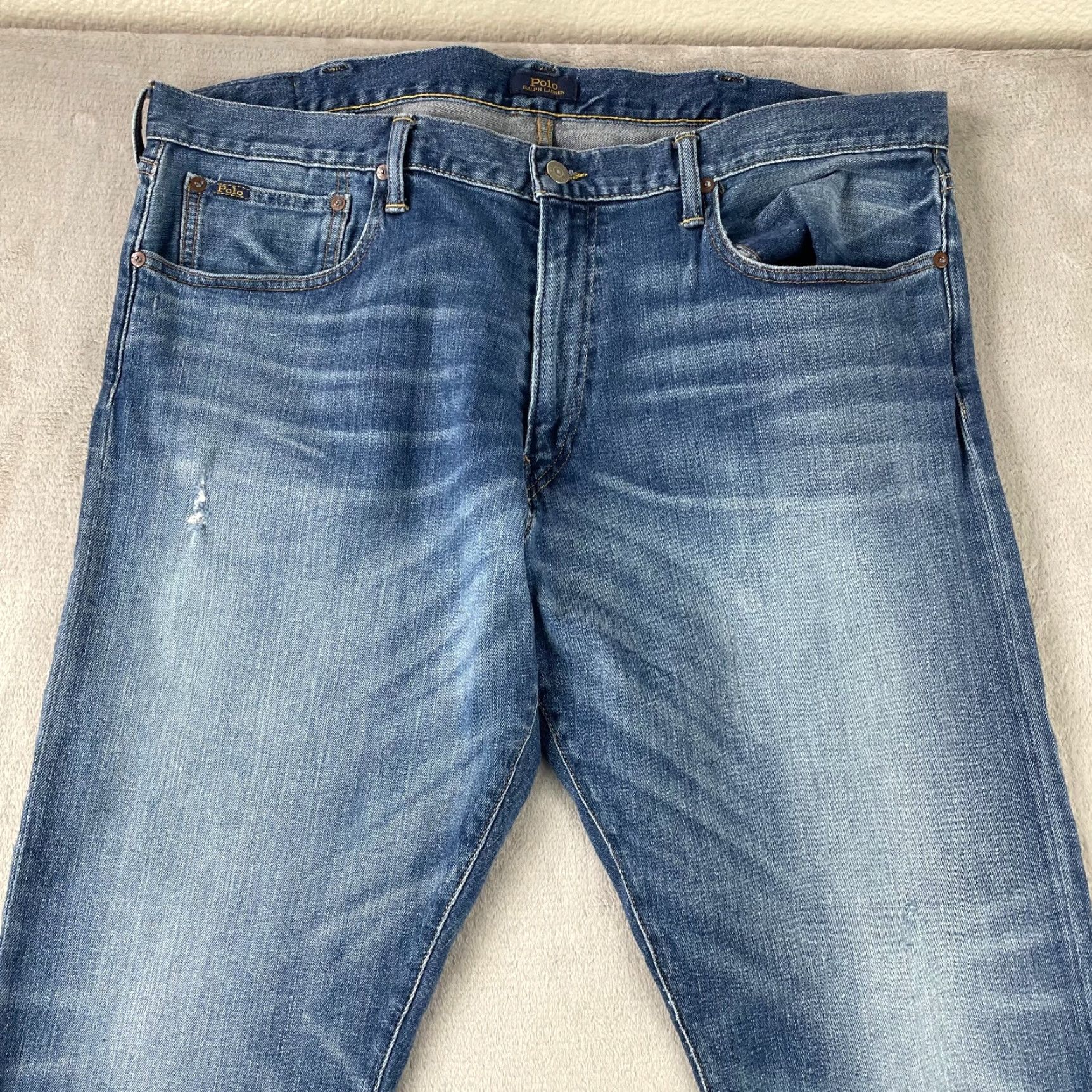 Polo Ralph Lauren Polo Ralph Lauren Jeans Men 40 Blue Classic Fit Straight Whiskers Vintage: No Size US L / EU 52-54 / 3 - 7 Thumbnail
