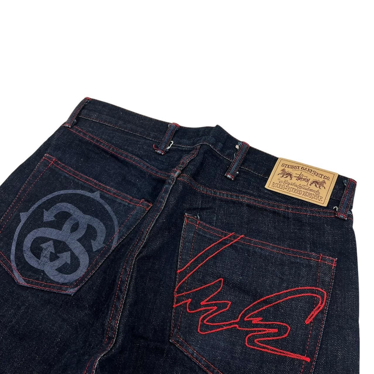 Stussy Vintage 2000s Stussy x Futura Laboratories Jeans - Waist 33 Size US 33 - 3 Thumbnail
