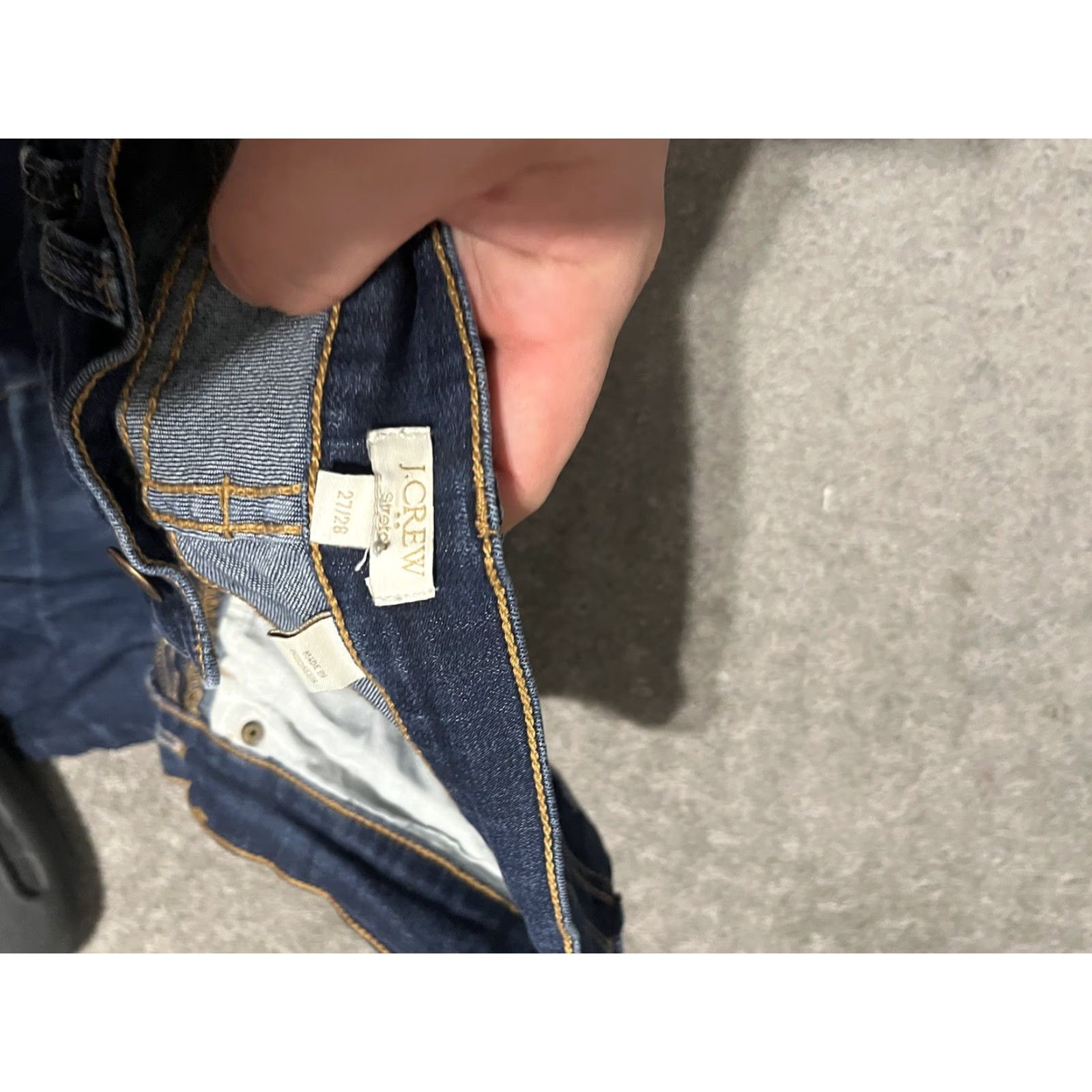 J.Crew JCREW Women Jeans 27/28 Dark Wash Mid Rise Stretch Skinny Style C9176 Size 27" / US 4 / IT 40 - 5 Thumbnail