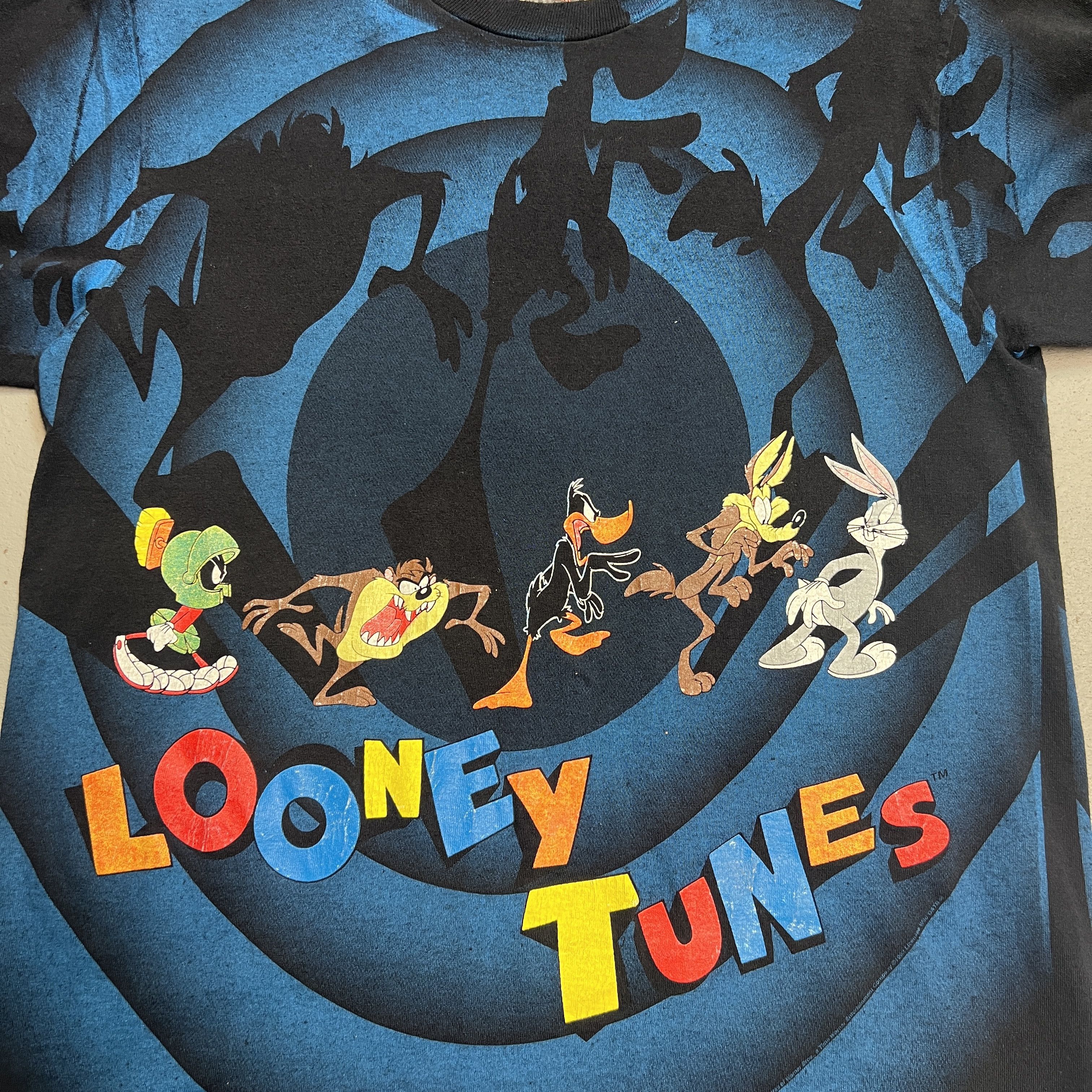 Disney × Tultex 1992 Looney Tunes Full Print AOP Spiral Promo Tee Size US L / EU 52-54 / 3 - 2 Thumbnail