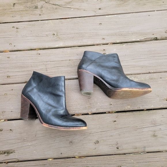 Lucky Brand Lucky Brand Eesa Block Heel Booties Women’s Black size 11M Size US 11 / IT 41 - 3 Thumbnail