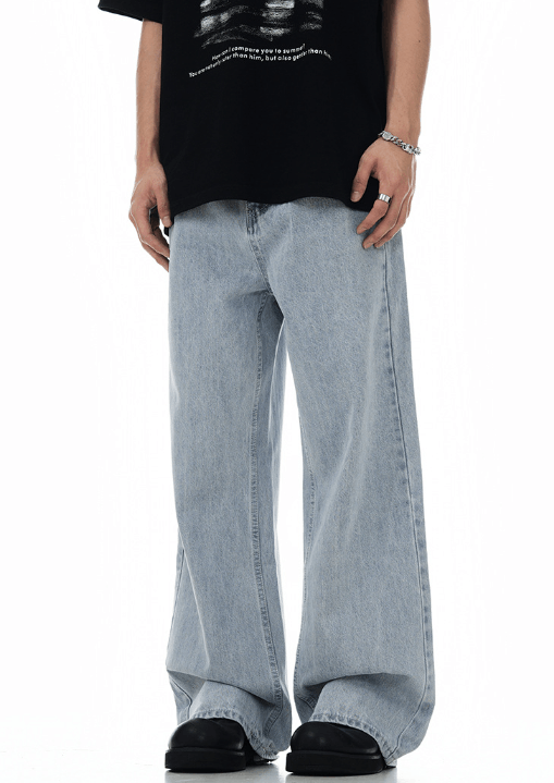 Japanese Brand × Jean Street cleanfit simple versatile loose jeans y2k Size US 32 / EU 48 - 3 Thumbnail