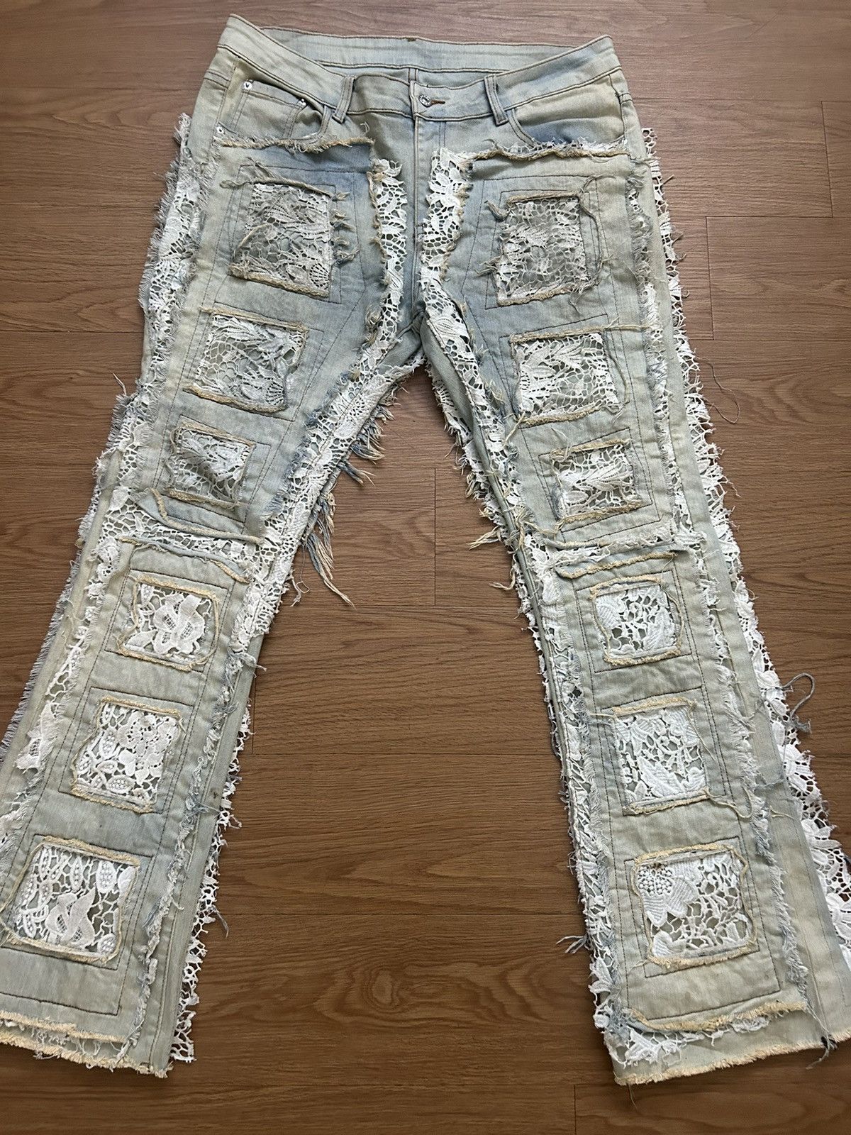 Other Hand stitched denim lace pattern Size US 36 / EU 52 - 1 Thumbnail