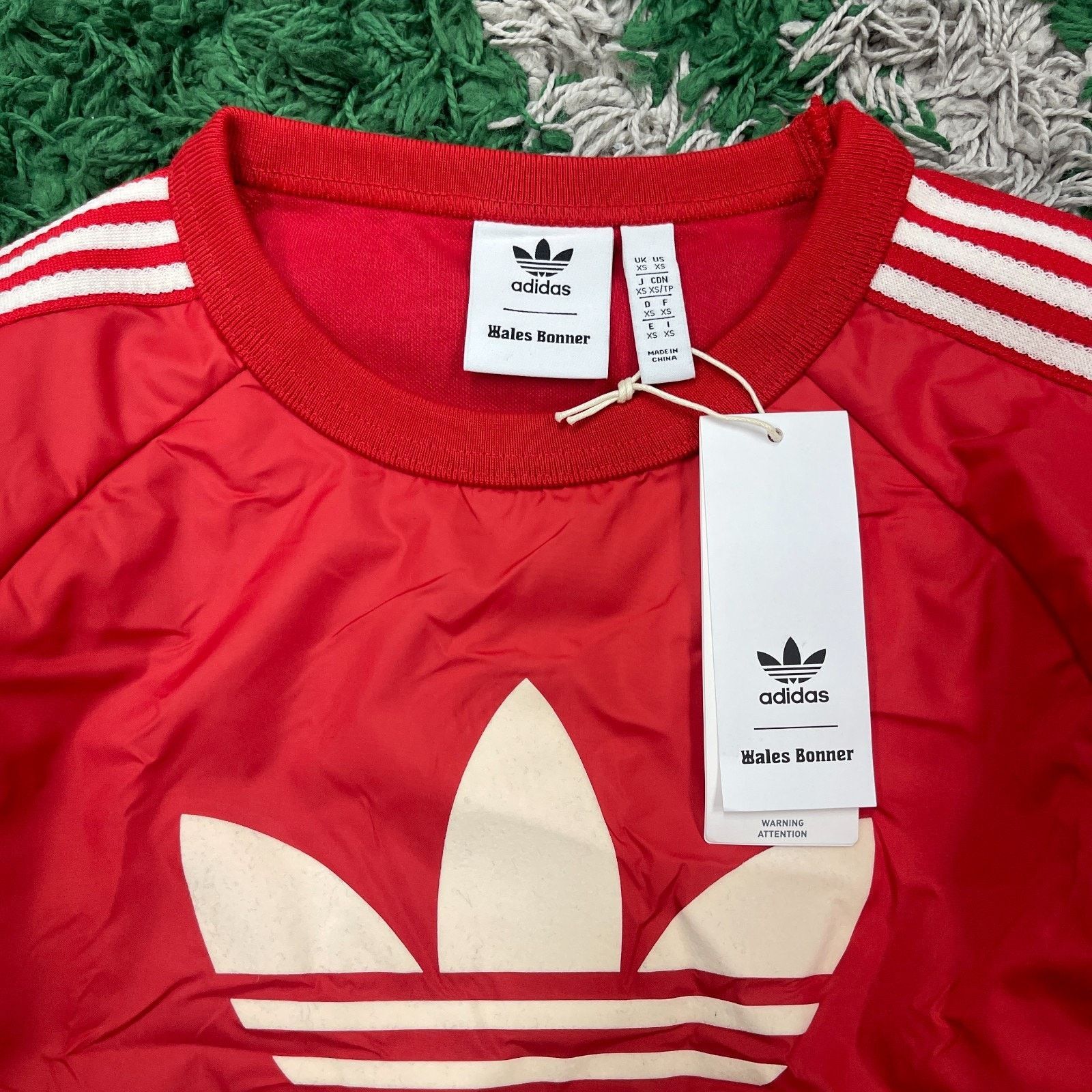 Adidas × Wales Bonner New FW24 adidas x Wales Bonner Nylon Crewneck Red Sweater Size XS / US 0-2 / IT 36-38 - 4 Thumbnail