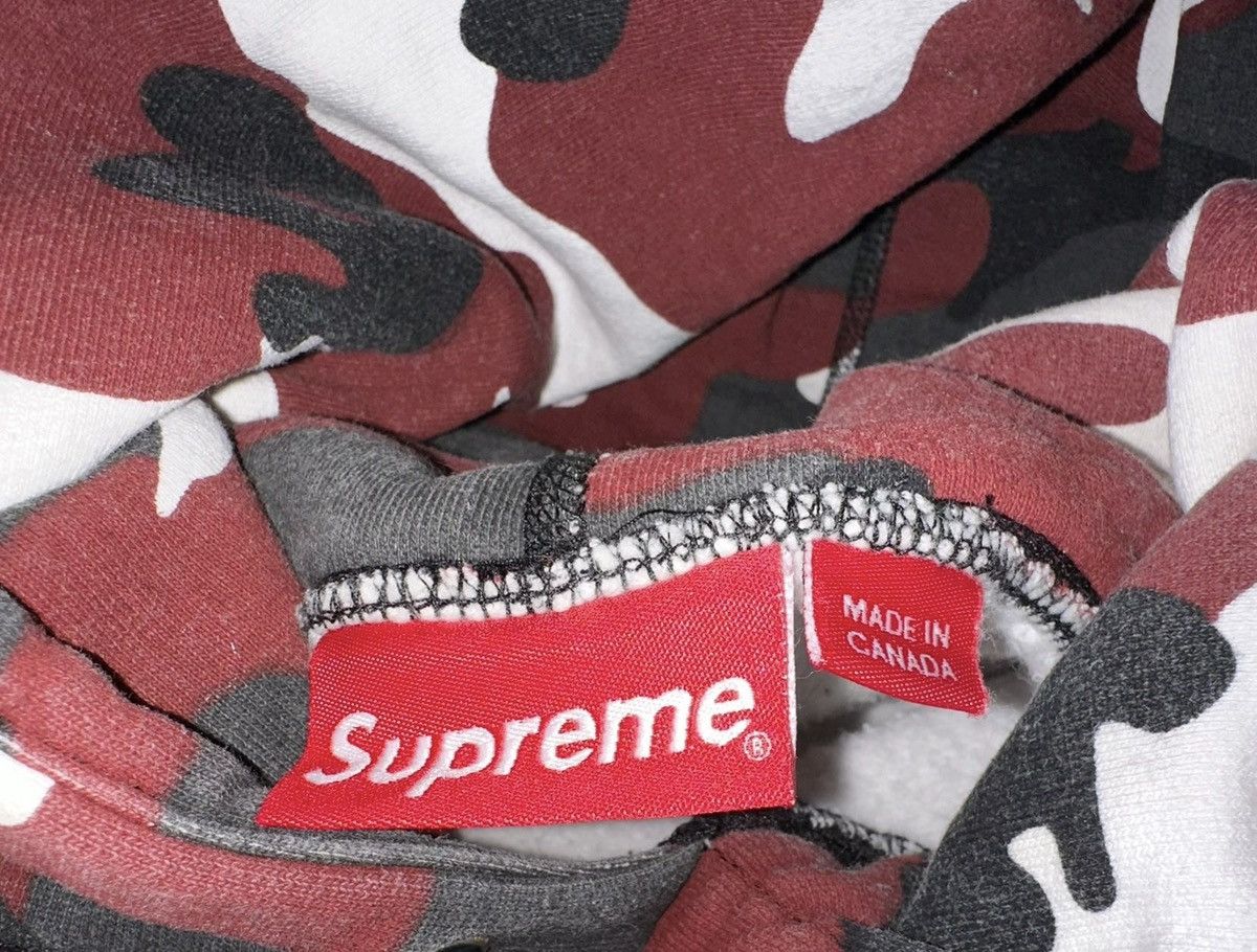 FW13 Supreme Red Camo Box Logo Hoodie
