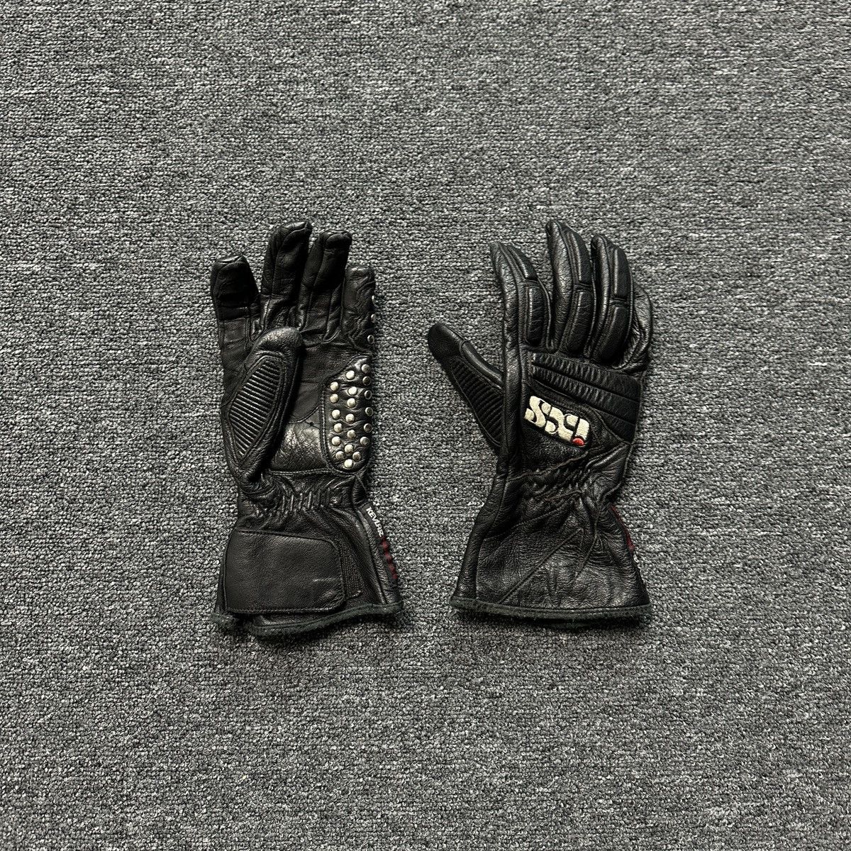 Genuine Leather Vintage IXS Leather Biker Moto Gloves Size ONE SIZE - 6 Thumbnail