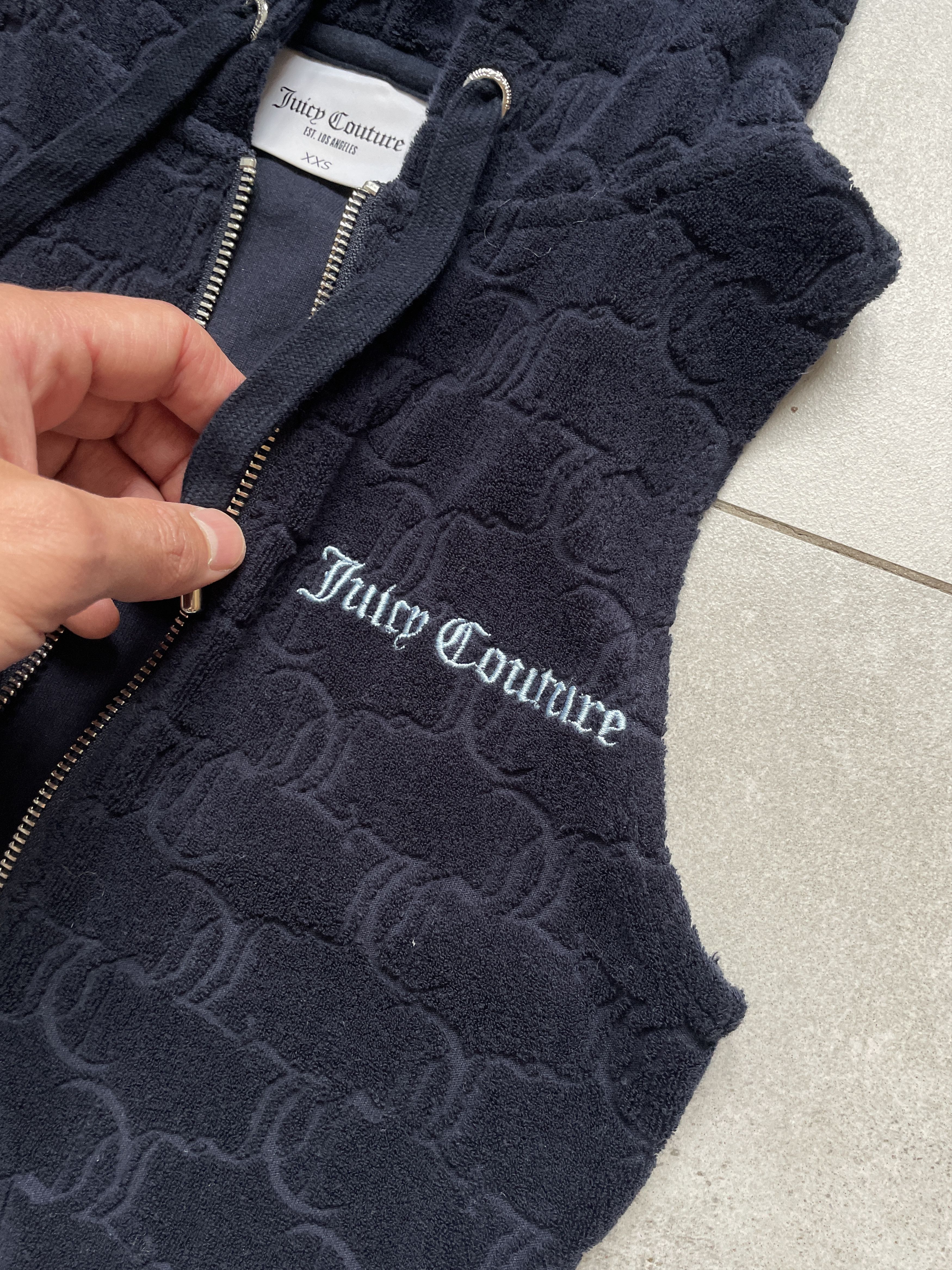 Juicy Couture JUICY COUTURE Y2K VELVET MONOGRAM HOODED DRESS Size XXS / US 00 / IT 34 - 4 Thumbnail