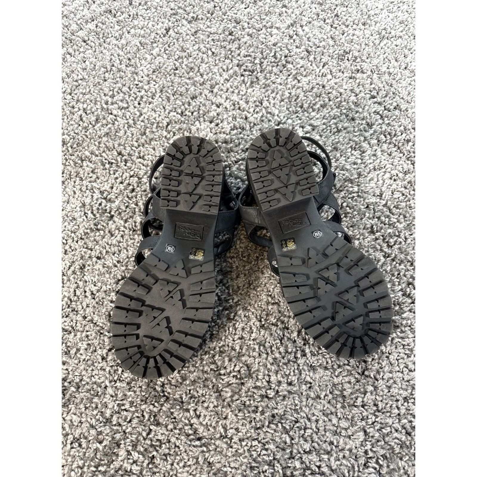 Vintage Dirty Laundry Sandals Women Fisherman Black 9M Leather Adjustable Strap Block Heel Y2K Size US 9 / IT 39 - 6 Thumbnail