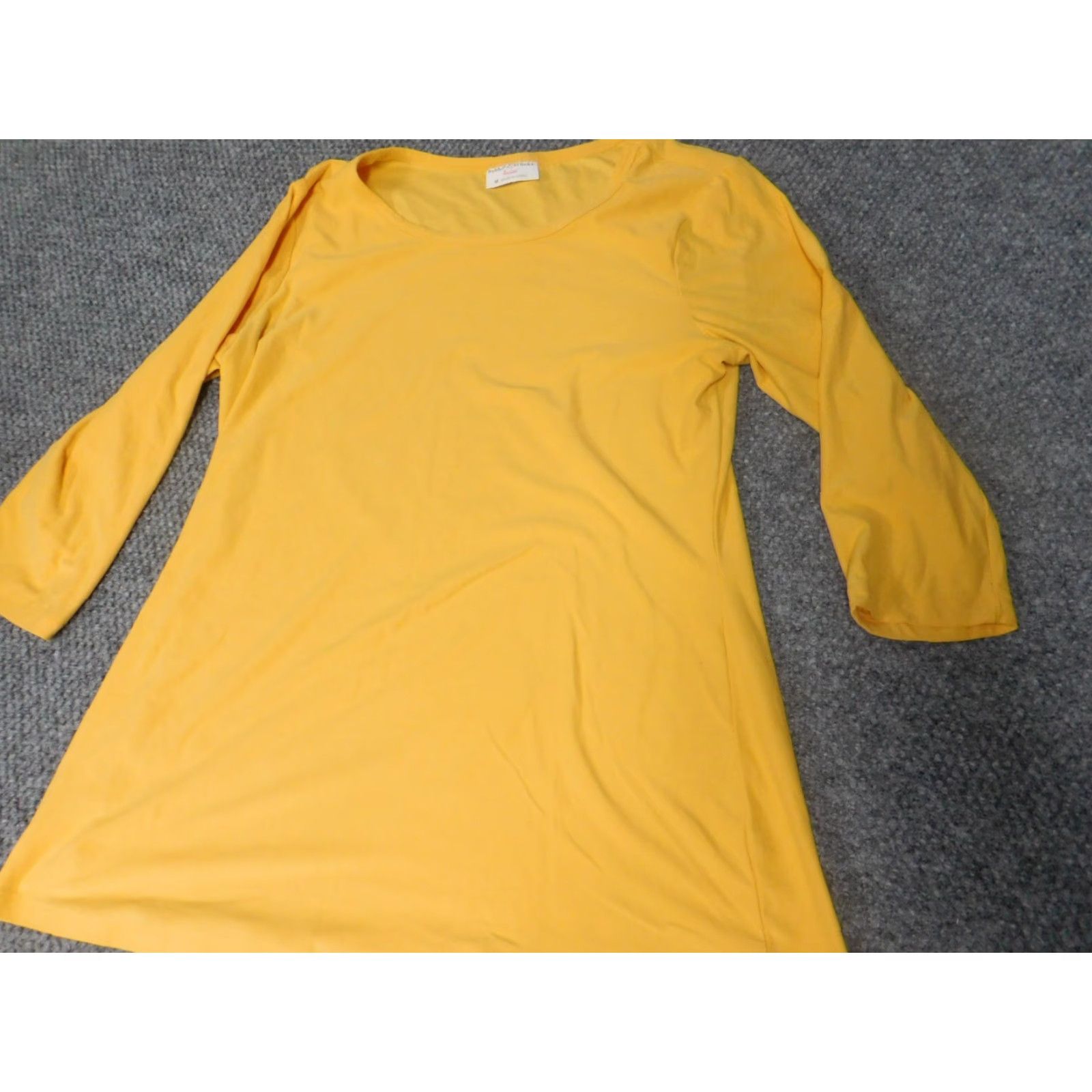 Vintage Bobbie Brooks Blouse Womens M Yellow Casual Crew Neck Pullover Stretch Regular Size M / US 6-8 / IT 42-44 - 3 Thumbnail