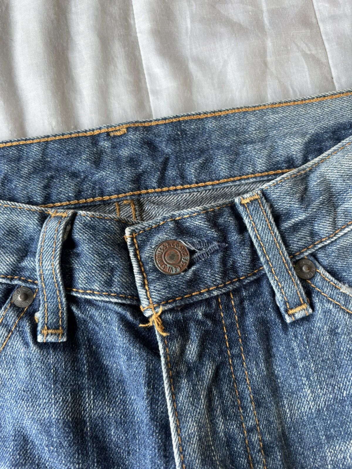 Hedi Slimane × Jean × Levi's Vintage Levis 517 Japan Flare Bootcut Distressed Denim Jean Size US 29 - 12 Thumbnail