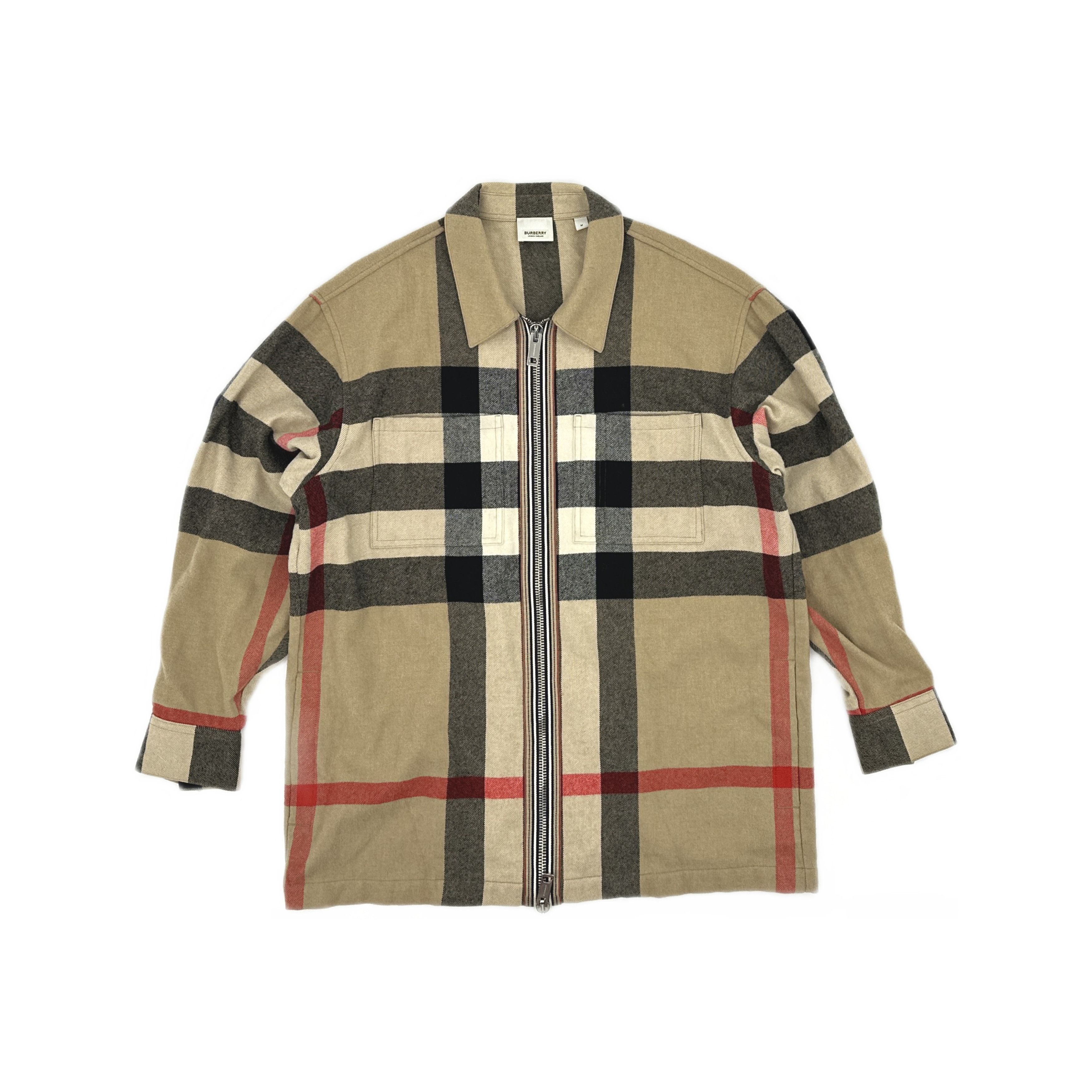 Burberry Burberry Check Wool Zip-Up Jacket Size M Size US M / EU 48-50 / 2 - 1 Thumbnail