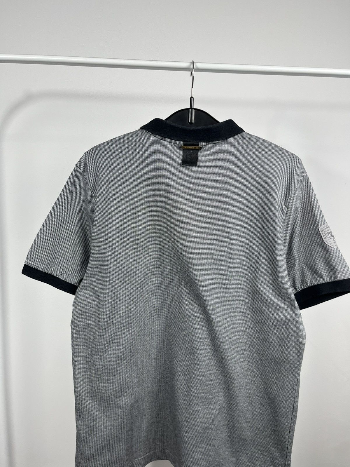 Porsche Design Porsche Grey Polo Shirt Contrast Collar Logo EU M US S Size US M / EU 48-50 / 2 - 12 Thumbnail