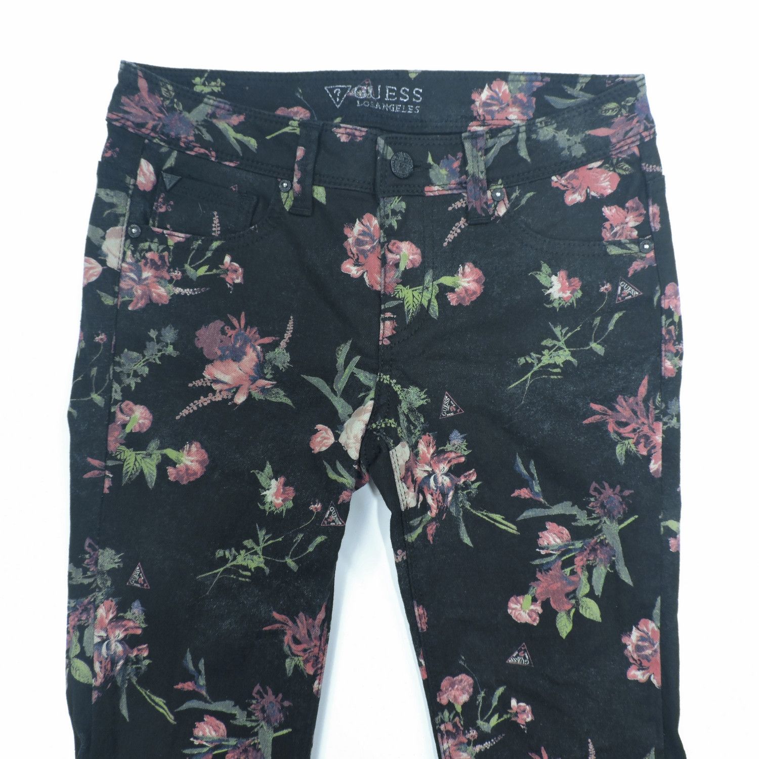 Guess GUESS ULTRA ANGKLE SKINNY FLOWERS DENIM LONG PANTS Size 26" / US 2 / IT 38 - 4 Thumbnail