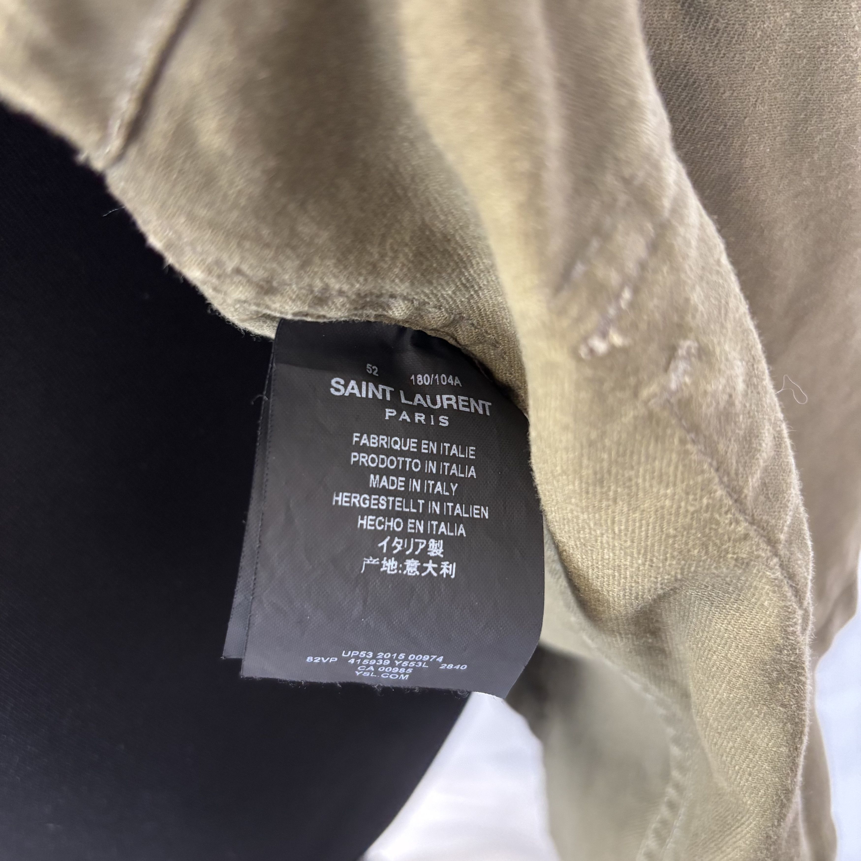 Saint Laurent Paris Saint Laurent Khaki Jacket Size US L / EU 52-54 / 3 - 5 Thumbnail